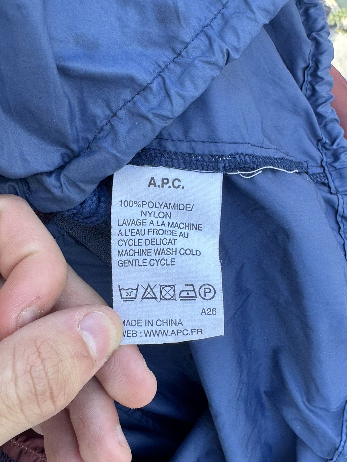 A.P.C. A.P.C Striped Pullover Parachute Rain Jacket Size US S / EU 44-46 / 1 - 9 Thumbnail