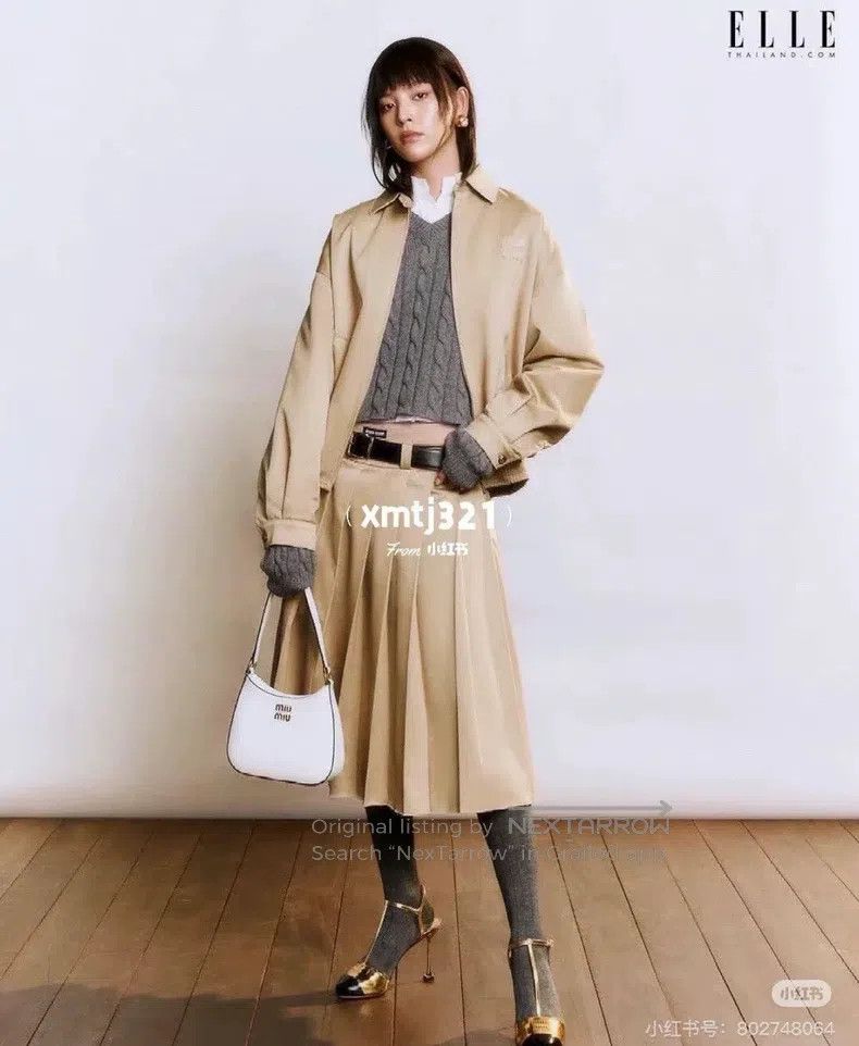Miu Miu Miu Miu 38 Relief logo khaki tooling coat Size M / US 6-8 / IT 42-44 - 7 Thumbnail
