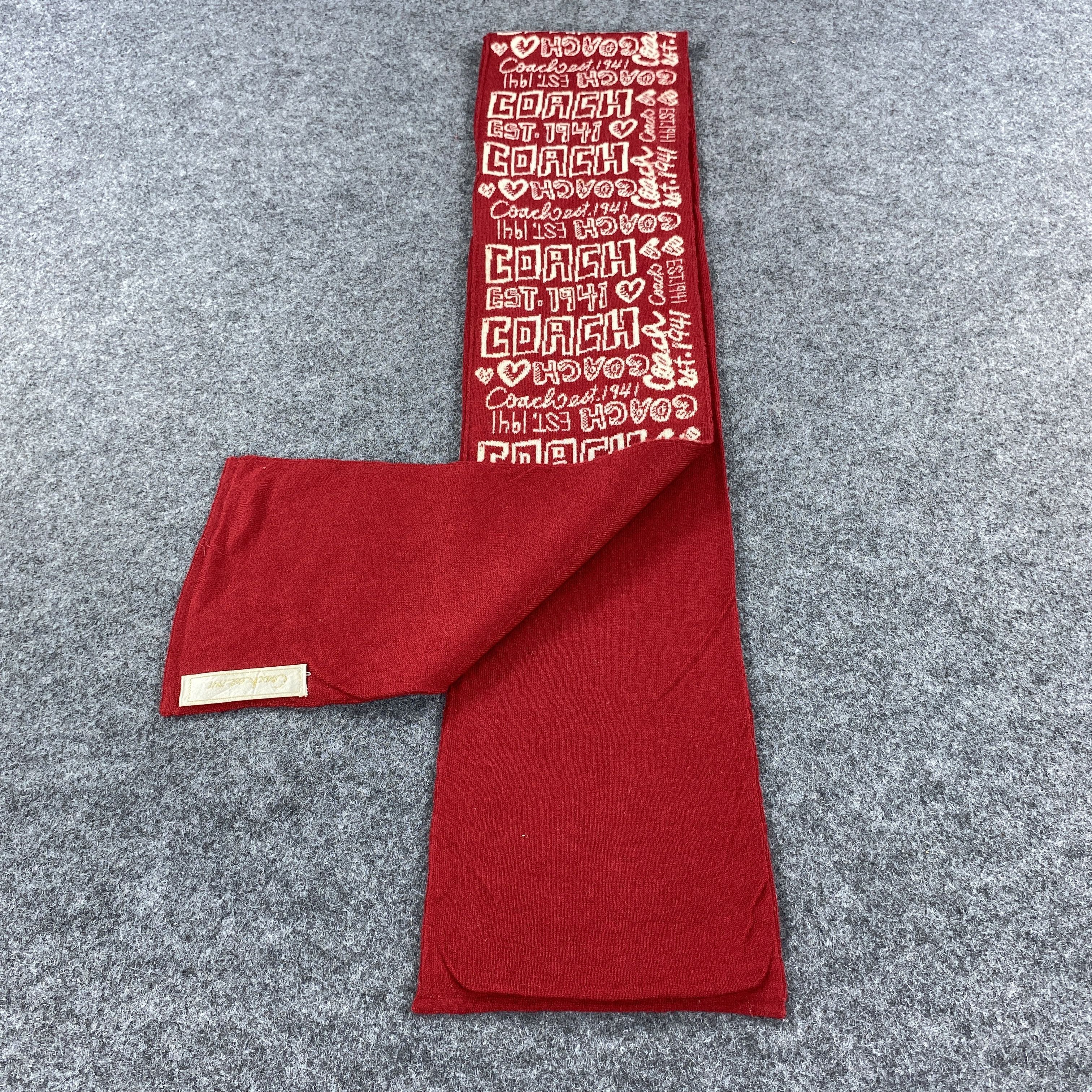 Coach × Vintage Coach Scarf # Muffler # Neckwear # D422 Size ONE SIZE - 6 Thumbnail