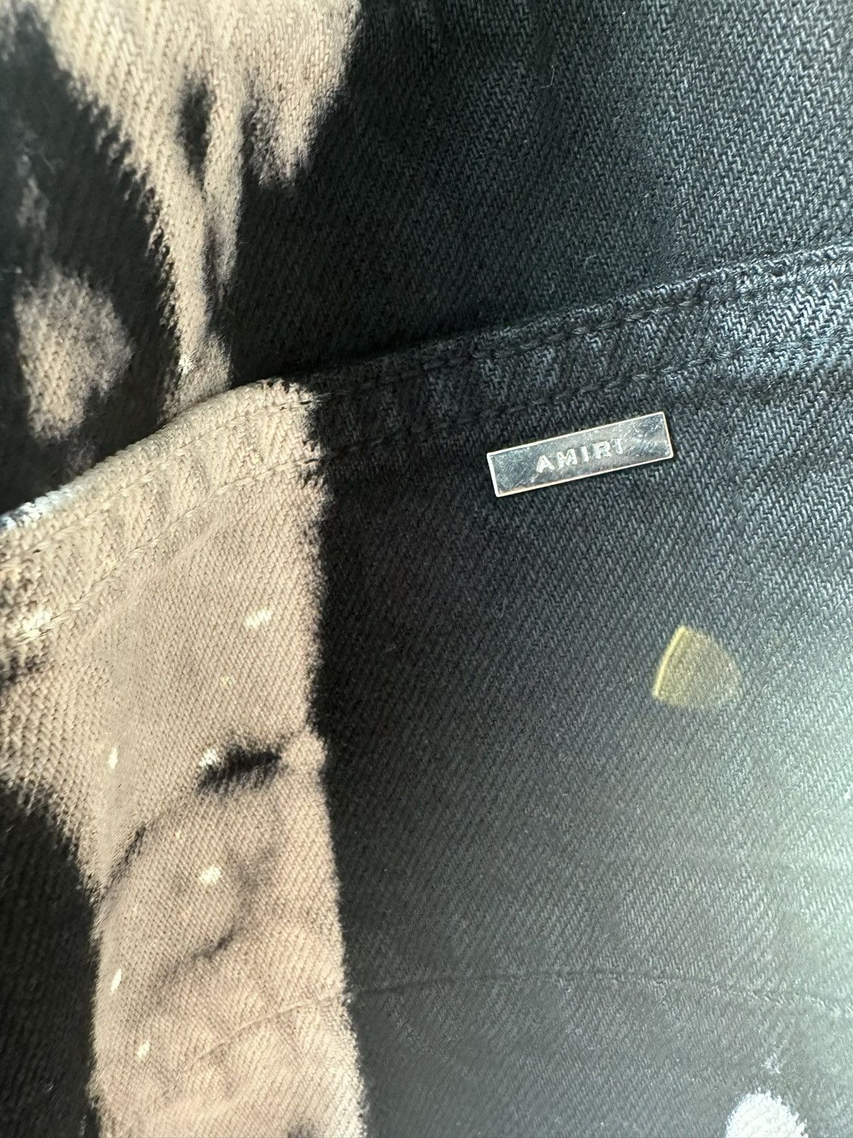 Amiri AMIRI CRYSTAL BLEACHED DYE STRAIGHT LEG EMBELLISHED JEAN Size US 30 / EU 46 - 10 Thumbnail