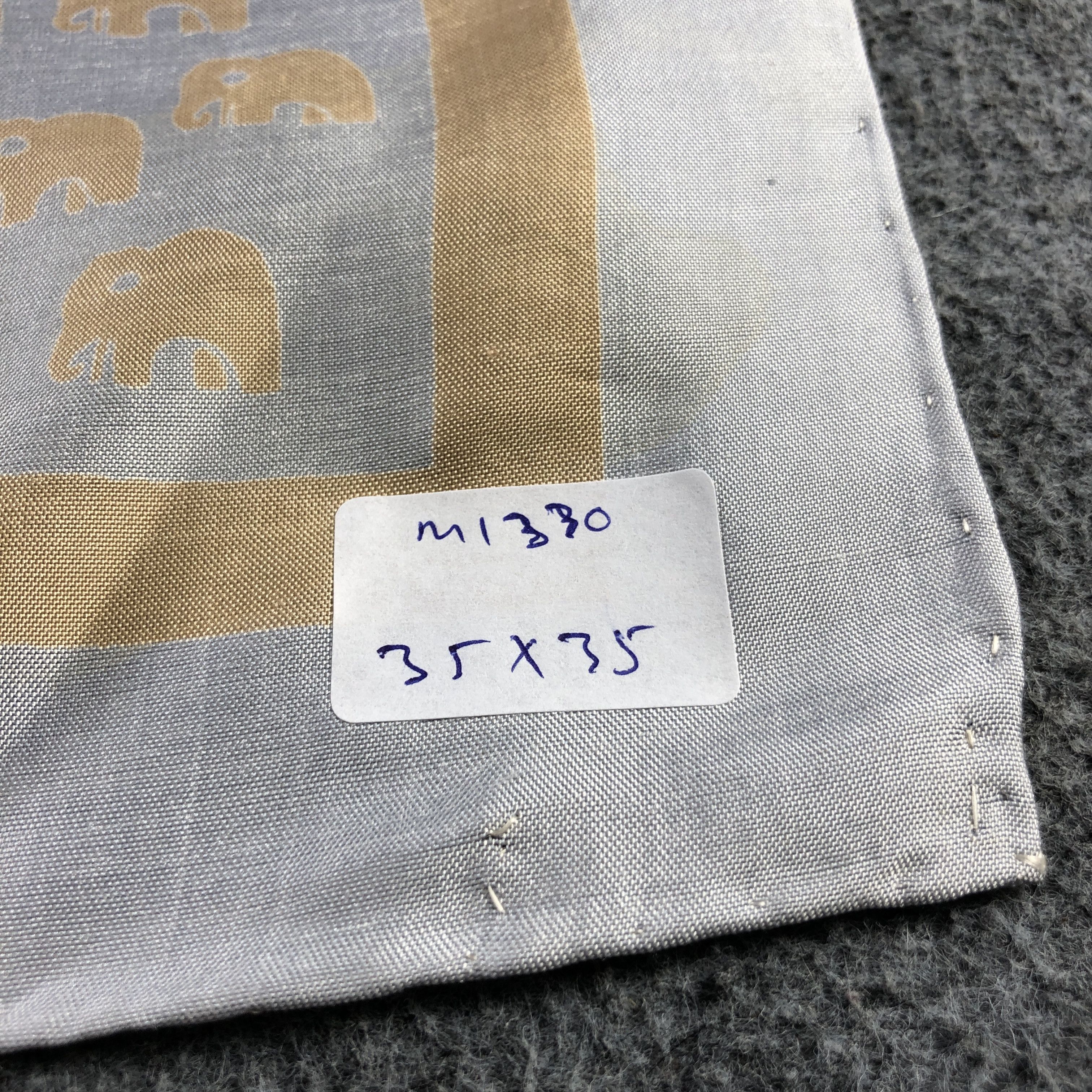 Vintage Vintage Elephants Hand Rolled Silk Scarf M1330 Size ONE SIZE - 7 Thumbnail