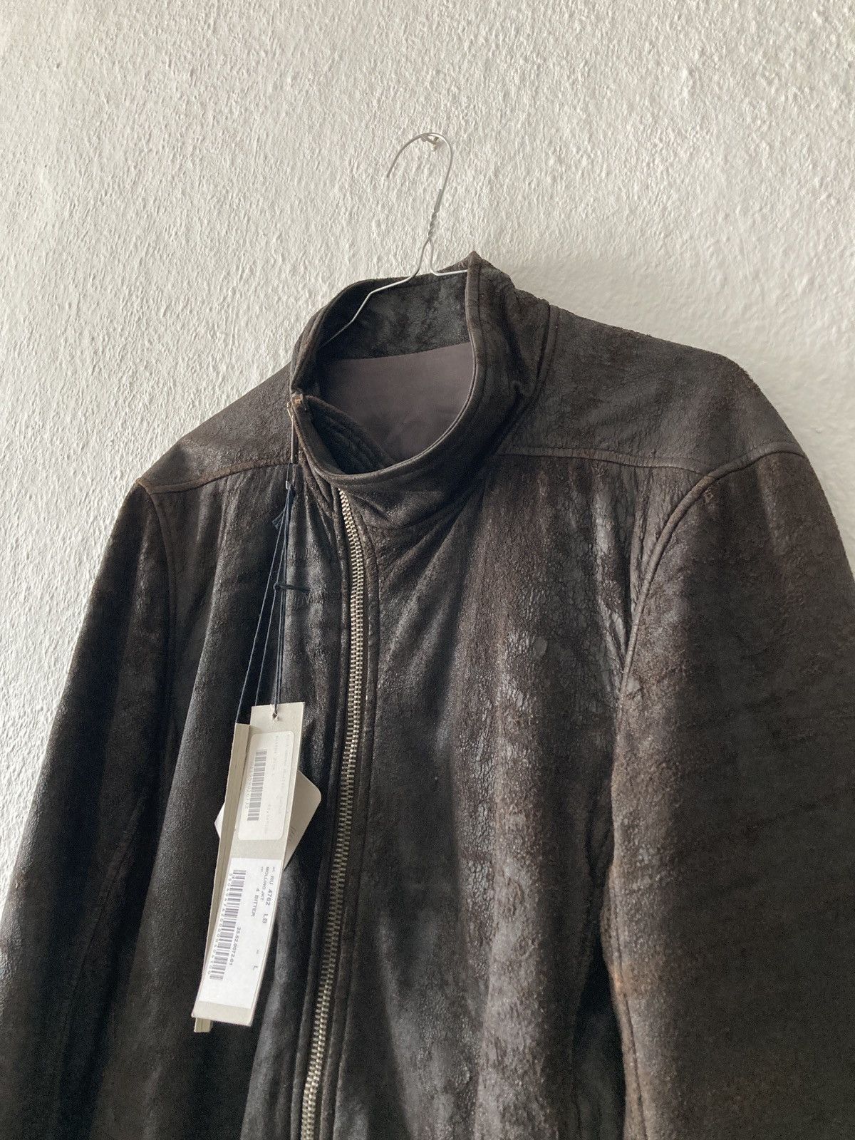 Rick Owens F/W 09 “CRUST” Bitter Blistered Lamb Mollino Leather Jacket Size US L / EU 52-54 / 3 - 8 Thumbnail