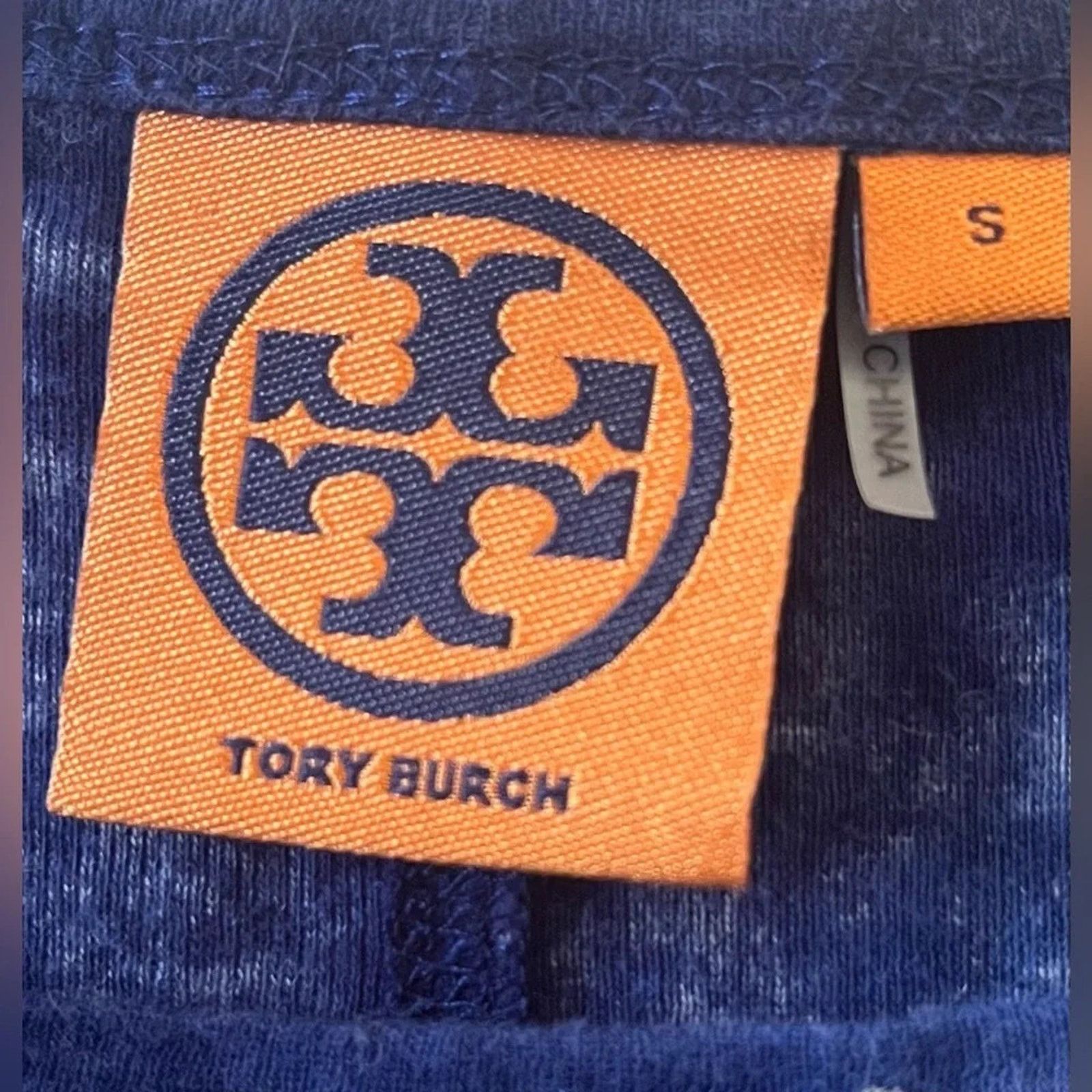 Tory Burch Tory Burch blue and white tie dyed long sleeve t-shirt,small Size S / US 4 / IT 40 - 2 Thumbnail