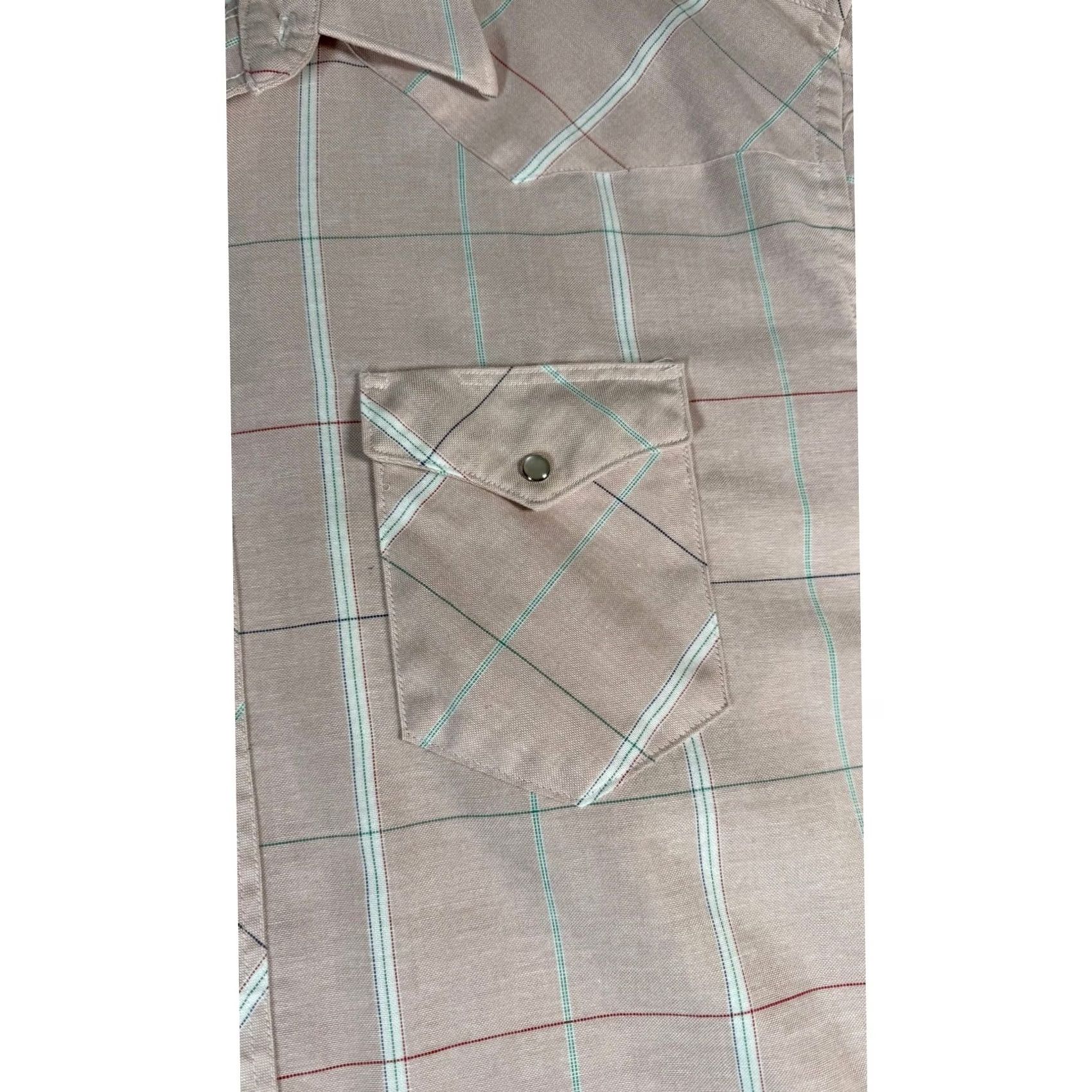 Wrangler VINTAGE Wrangler Cowboy Cut Western Shirt Plaid Long Sleeve Pink Mens 18 1/2-34 Size US XXL / EU 58 / 5 - 2 Thumbnail