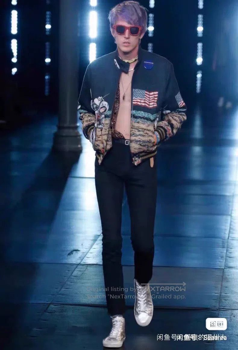 Saint Laurent Paris Saint Laurent Paris Nurburgring Silver High-Top Sneakers Size US 8 / EU 41 - 8 Thumbnail
