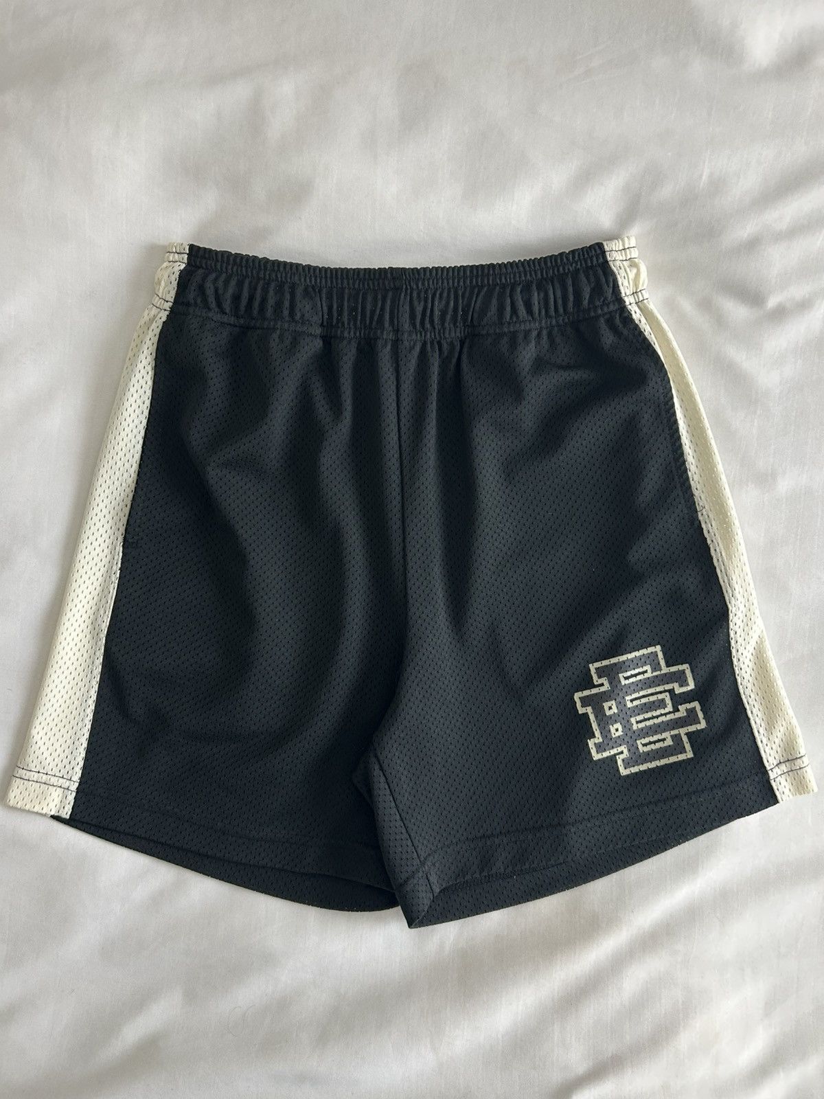 Eric Emanuel Eric Emanuel Basic Shorts EE Black Antique White Medium Size US 31 - 1 Thumbnail