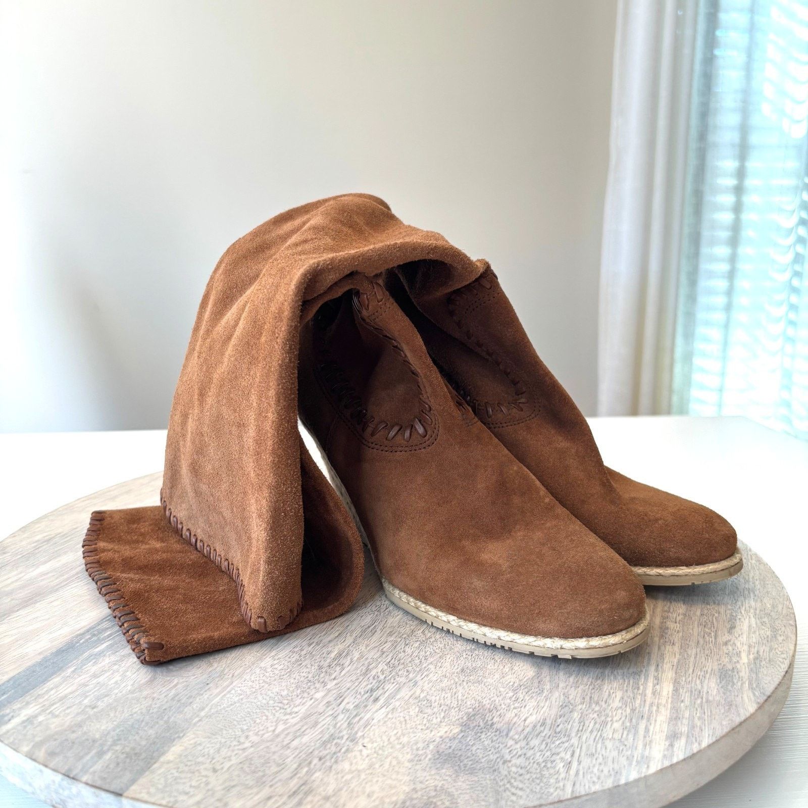 Donald Pliner Donald Pliner Suede Boots Women's Size 6.5 Brown Espadrille Size US 6.5 / IT 36.5 - 11 Thumbnail