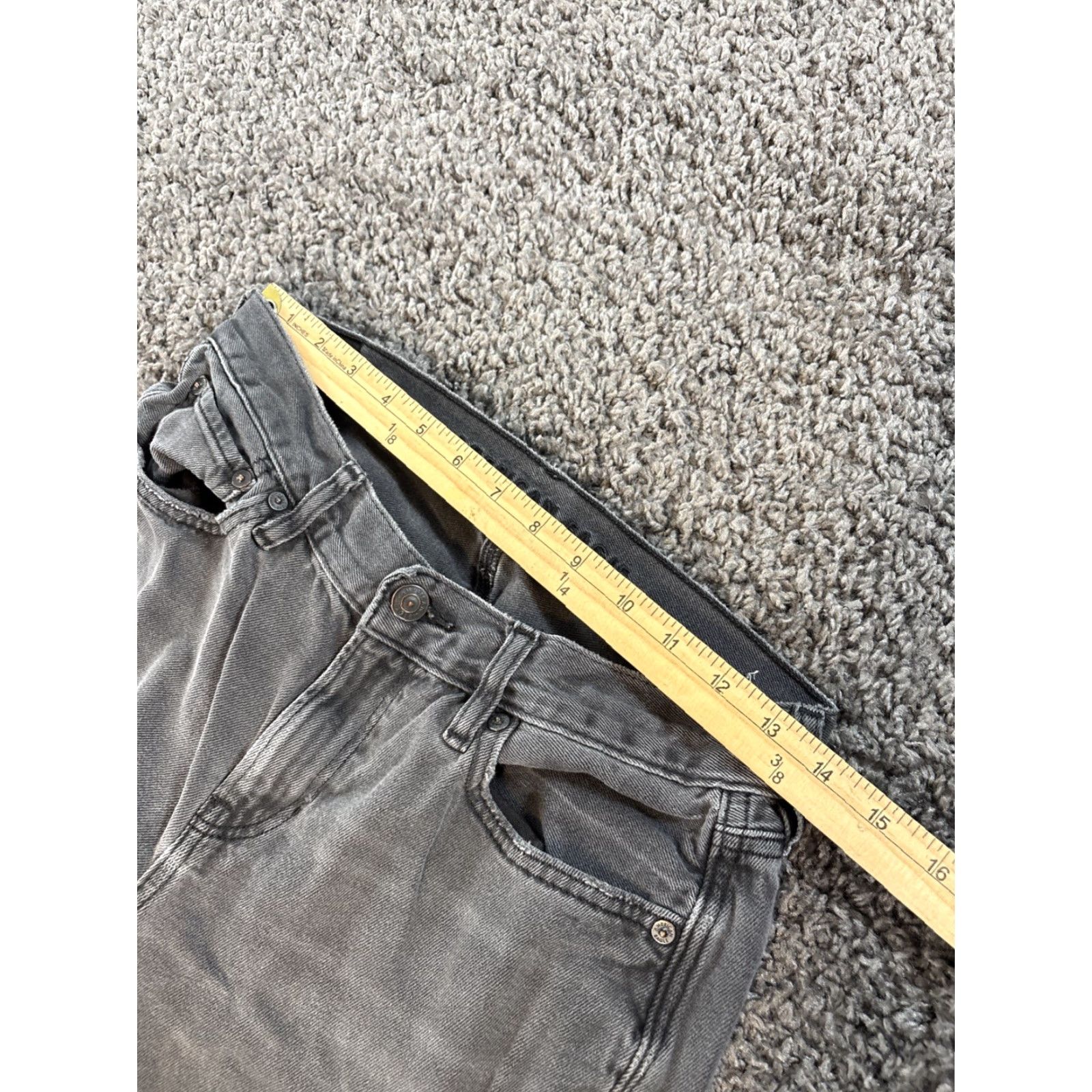 American Eagle Outfitters American Eagle Outfitters Jeans Womens 2 Gray Wide-Leg Skater Low Rise Cotton Denim 28x29 Size 28" / US 6 / IT 42 - 4 Thumbnail