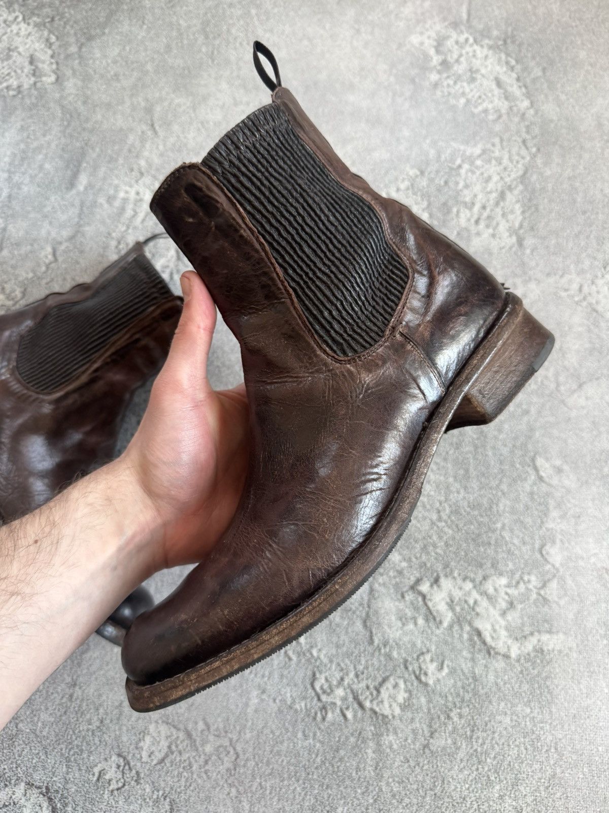 Shoto Shoto 41size brown leather Chelsea boost distressed style Size US 8 / EU 41 - 9 Thumbnail