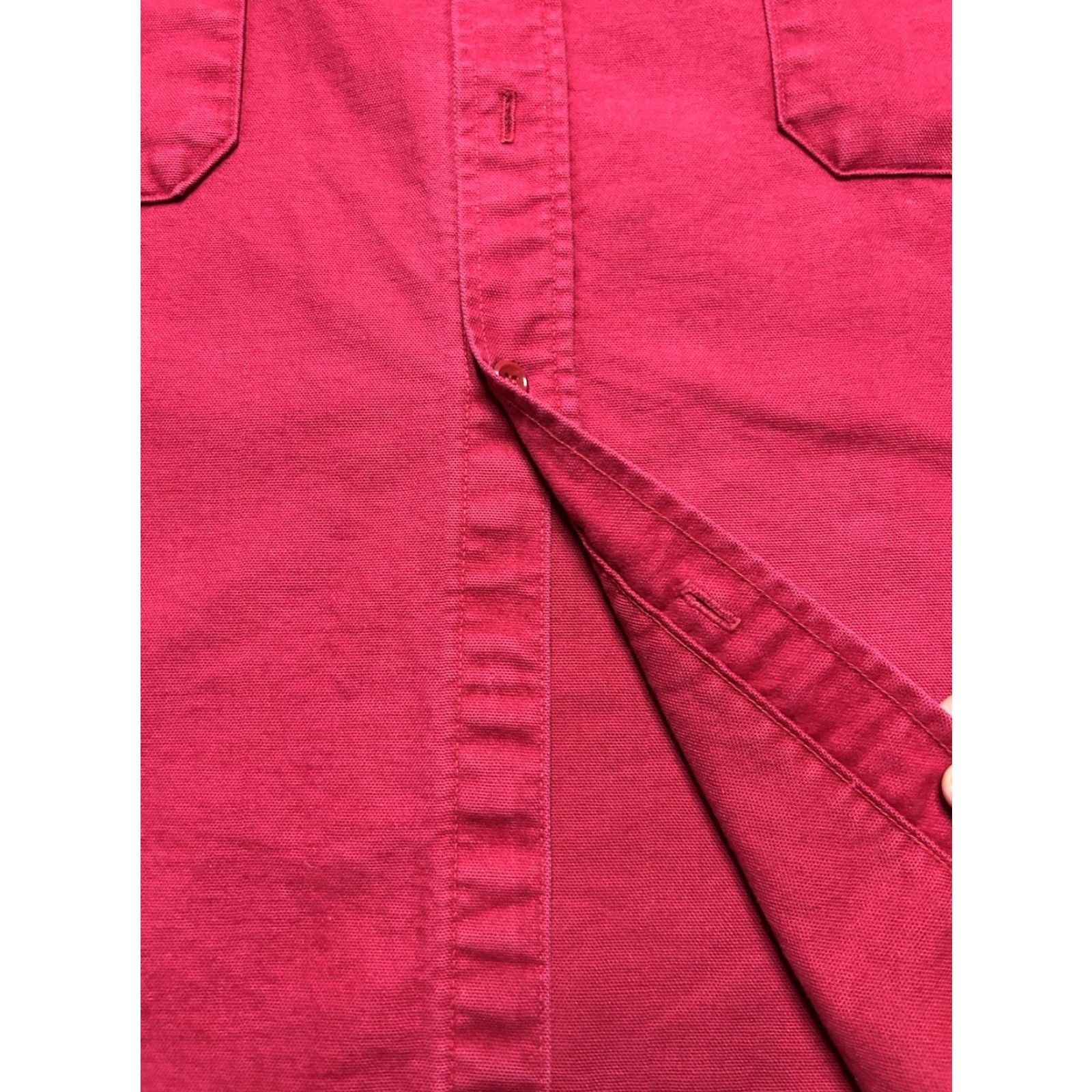 Vintage VINTAGE Woolrich Shirt Button-Up Long Sleeve Red XL Men Size US XL / EU 56 / 4 - 3 Thumbnail