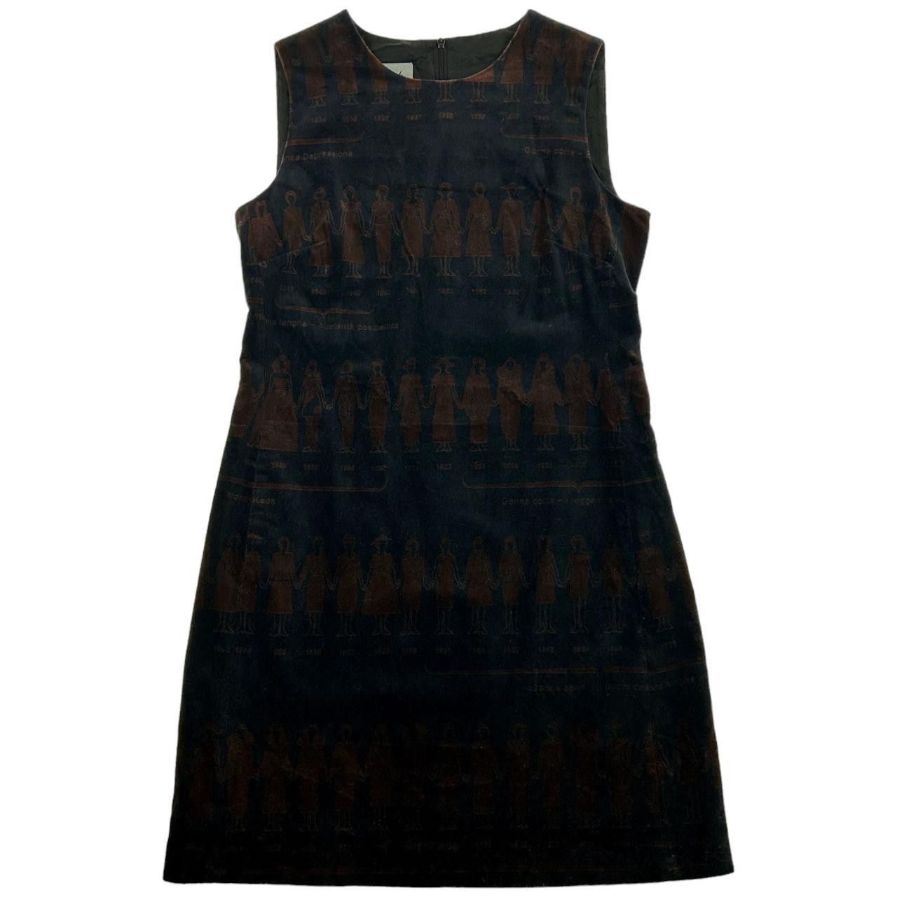 image of Vintage Moschino Velvet Woman Dress Size L in Brown, Women's