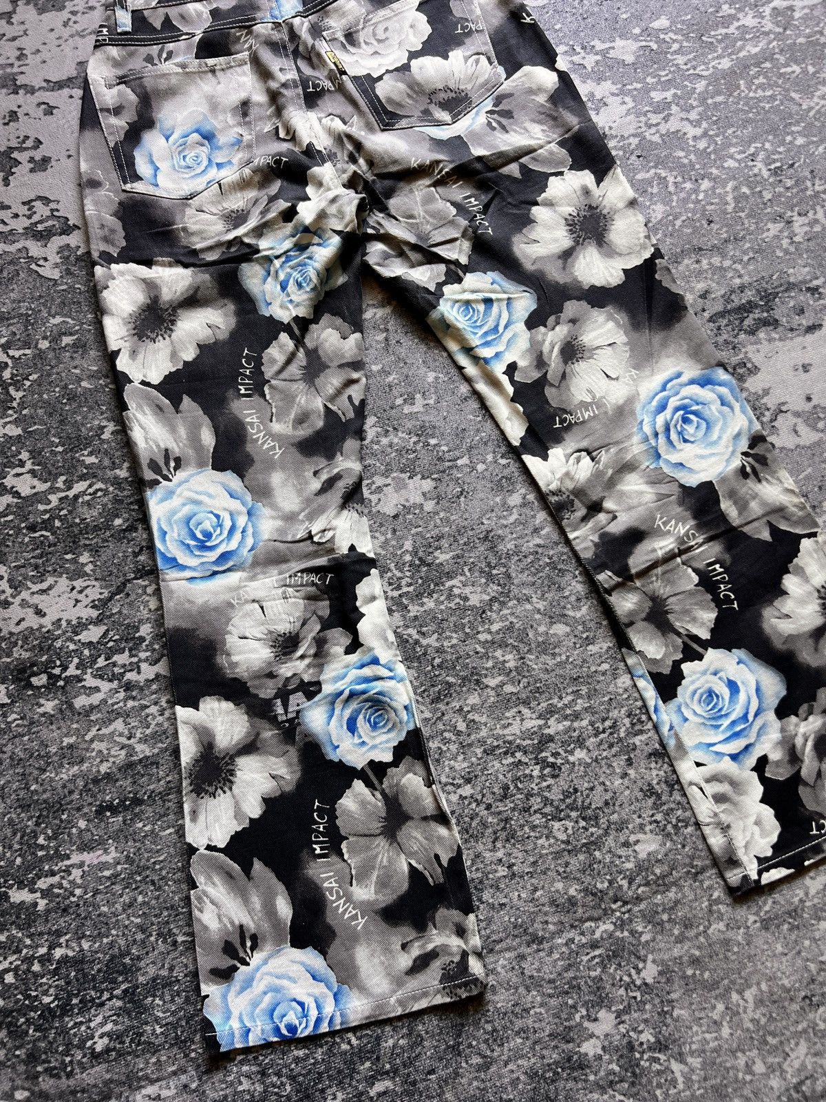Kansai Yamamoto Kansai Impact Whimsical Bootcut Flare Jeans Size 26" / US 2 / IT 38 - 7 Thumbnail