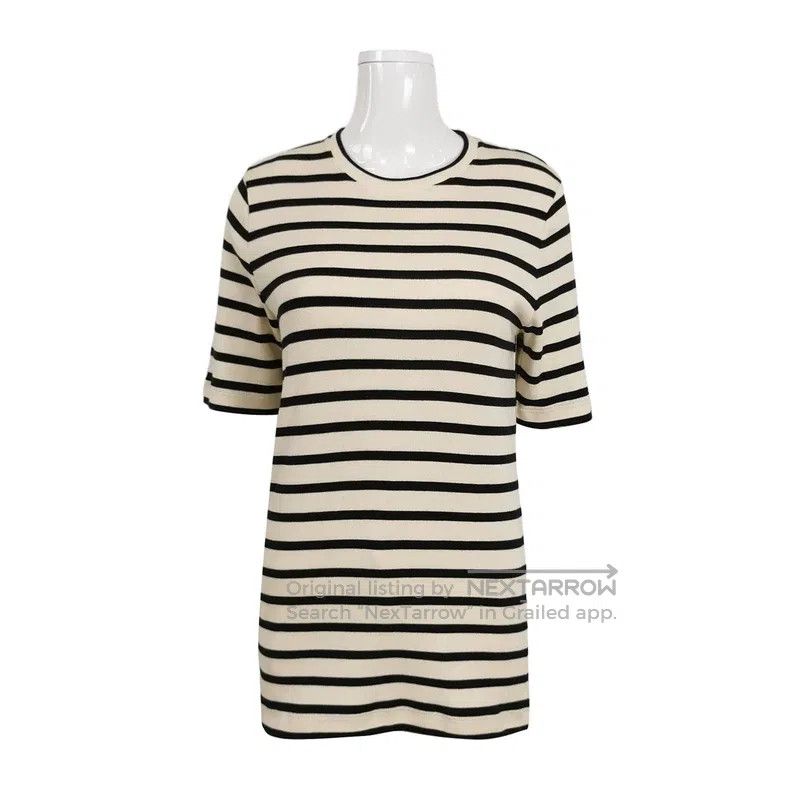 Jil Sander Jil Sander Cotton contrast striped crew neck T-shirt Size M / US 6-8 / IT 42-44 - 1 Thumbnail