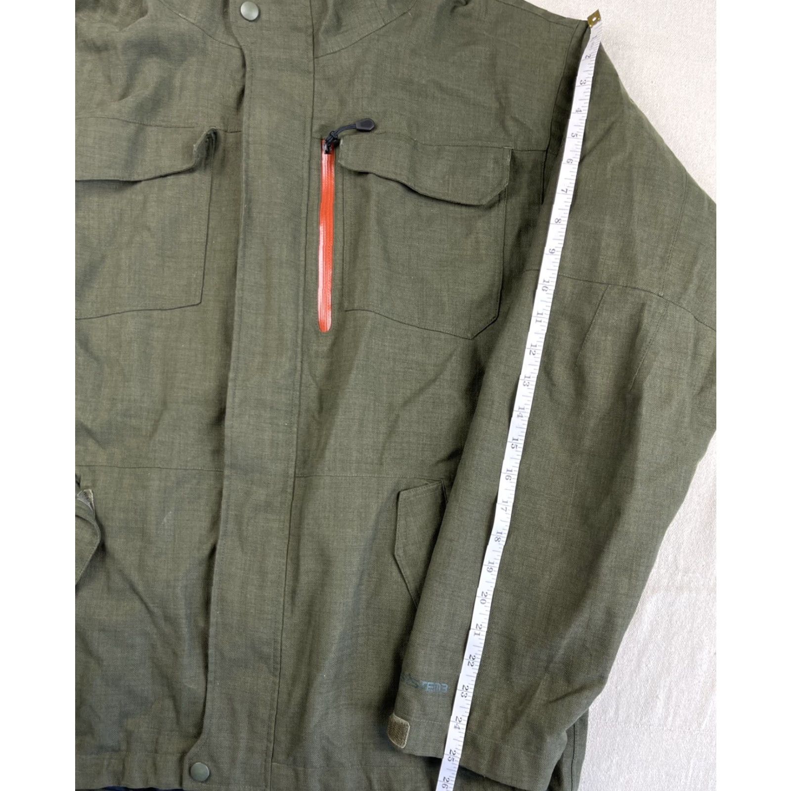 Eastern Mountain Sports EMSC Mens System 3 Jacket Hooded Parka Ski Green S Nylon Breathable Water Resistant Winter 90s? Size US S / EU 44-46 / 1 - 7 Thumbnail