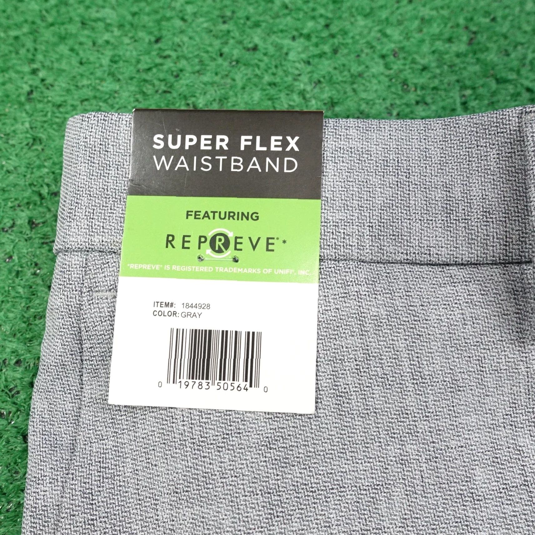 Haggar Haggar Dress Pants Mens 34x30 Gray Super Flex Comfort Waistband Repreve Dress Pants Size US 34 / EU 50 - 3 Thumbnail
