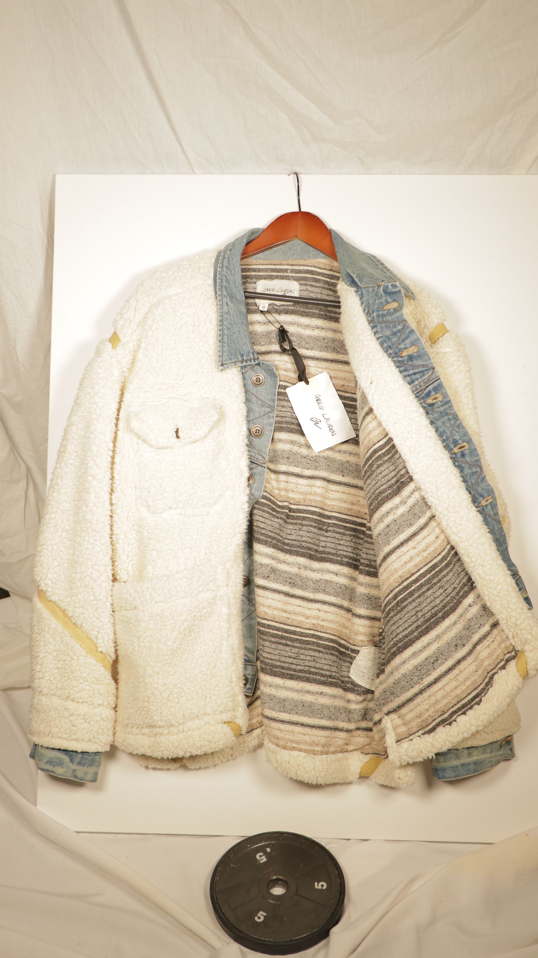 Greg Lauren *NWT* Greg Lauren Sherpa **RARE** Size 3/Large REVERSIBLE Size US L / EU 52-54 / 3 - 2 Thumbnail