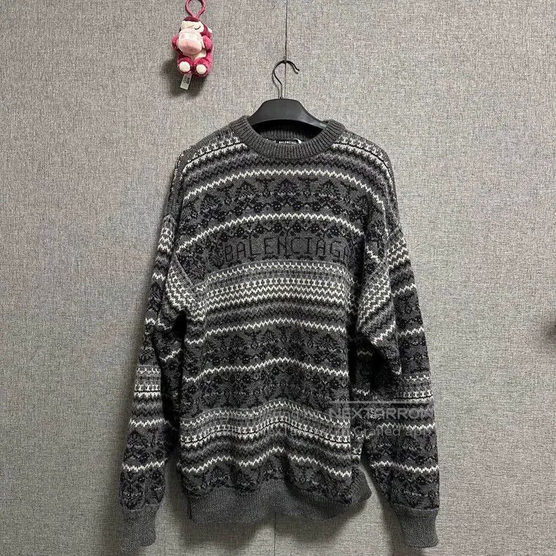 Balenciaga Balenciaga Fair Isle Patterned Sweater Size XS Size US XS / EU 42 / 0 - 1 Thumbnail