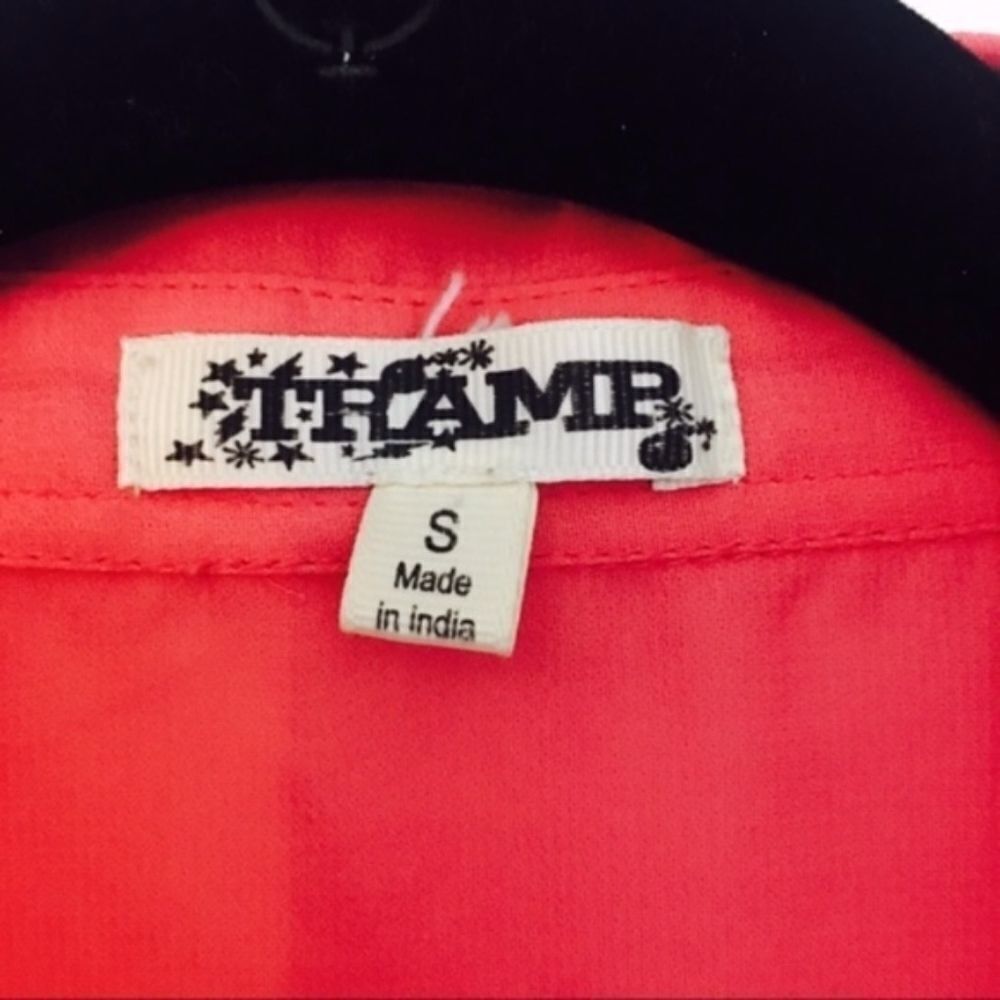 Other Tramp Coral Sleeveless High-Low Button Down Blouse | Size S Size S / US 4 / IT 40 - 3 Thumbnail
