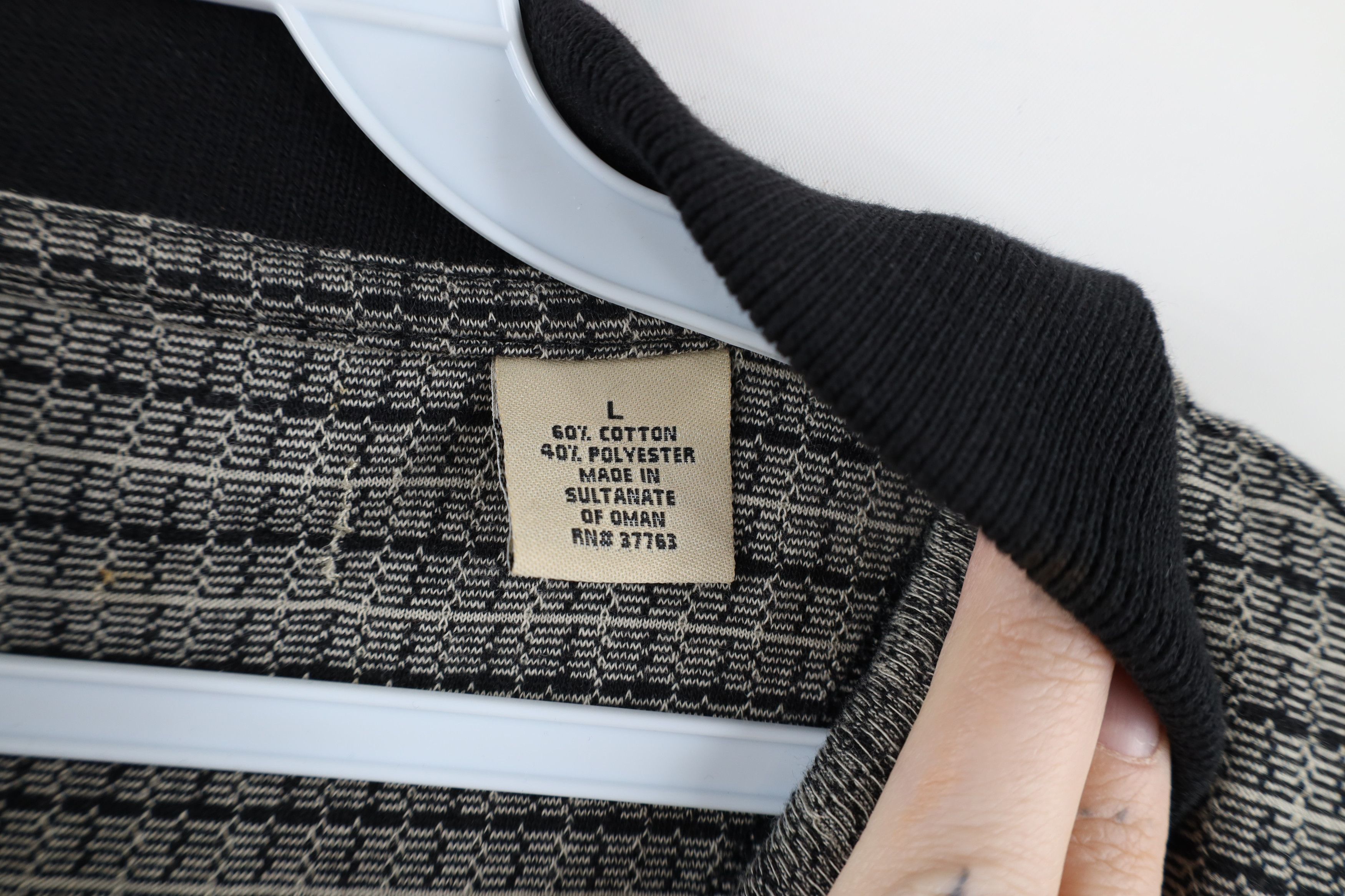 Vintage Vintage 90s Streetwear Checkered Knit Collared Golf Polo Size US L / EU 52-54 / 3 - 8 Thumbnail
