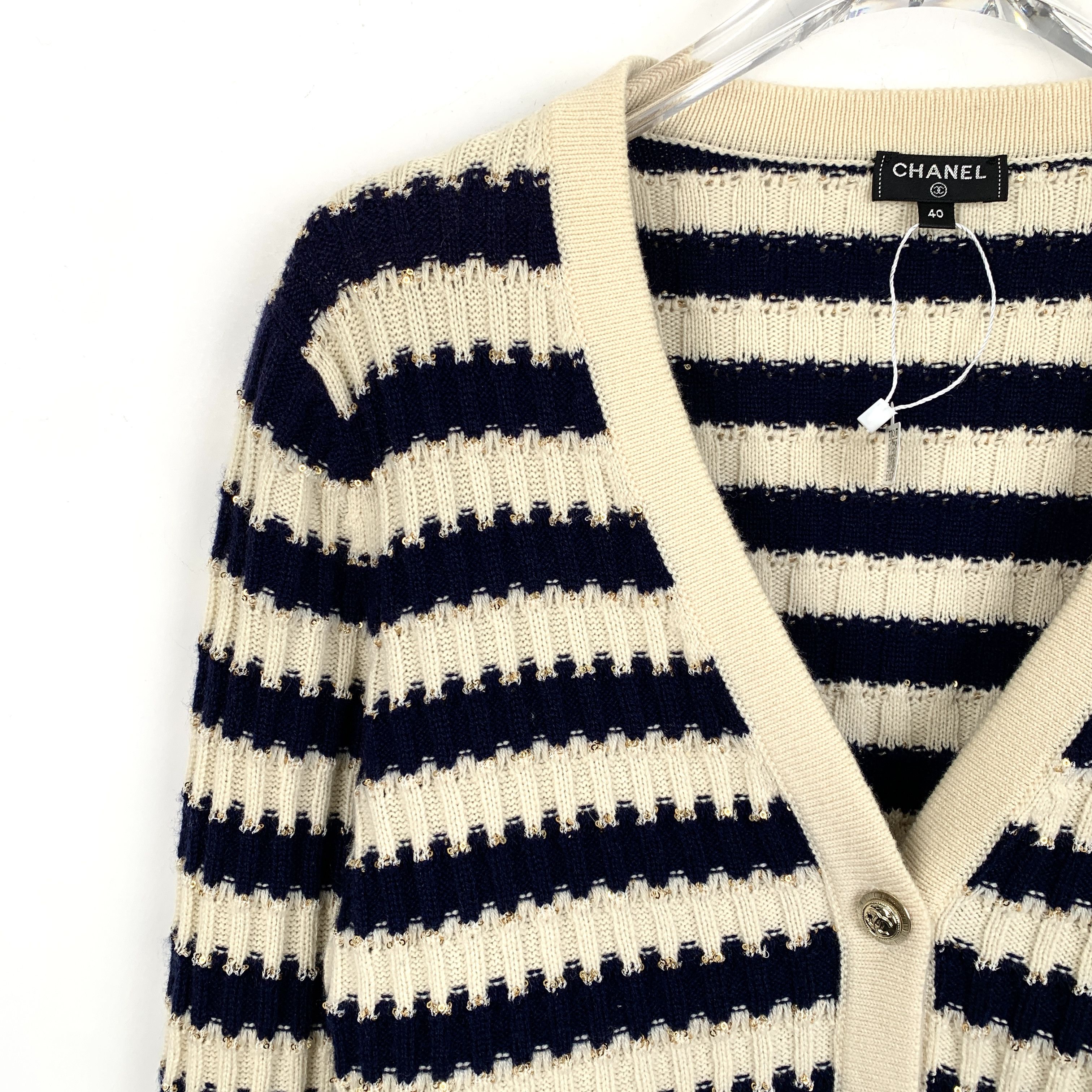 Chanel Chanel Colorblock S Long-Sleeve Cardigan (Size M) Size M / US 6-8 / IT 42-44 - 7 Thumbnail