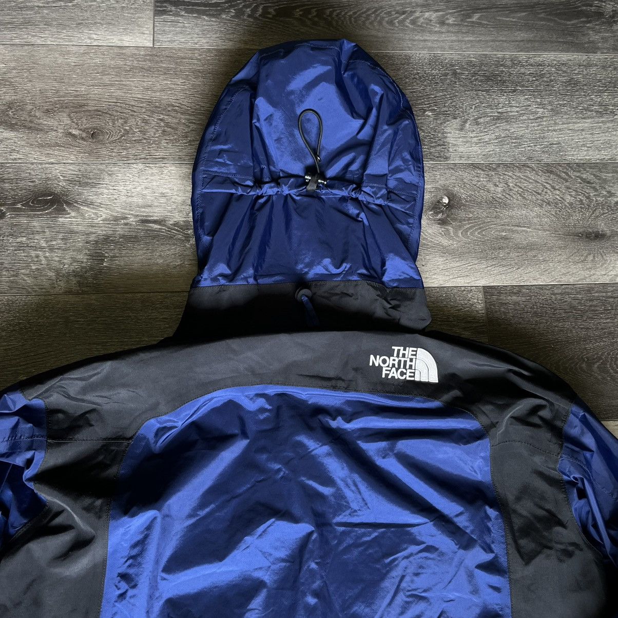 Goretex × The North Face × Vintage Vintage 90s The North Face Gore-Tex Blue Black Parka Jacket Size US L / EU 52-54 / 3 - 4 Thumbnail