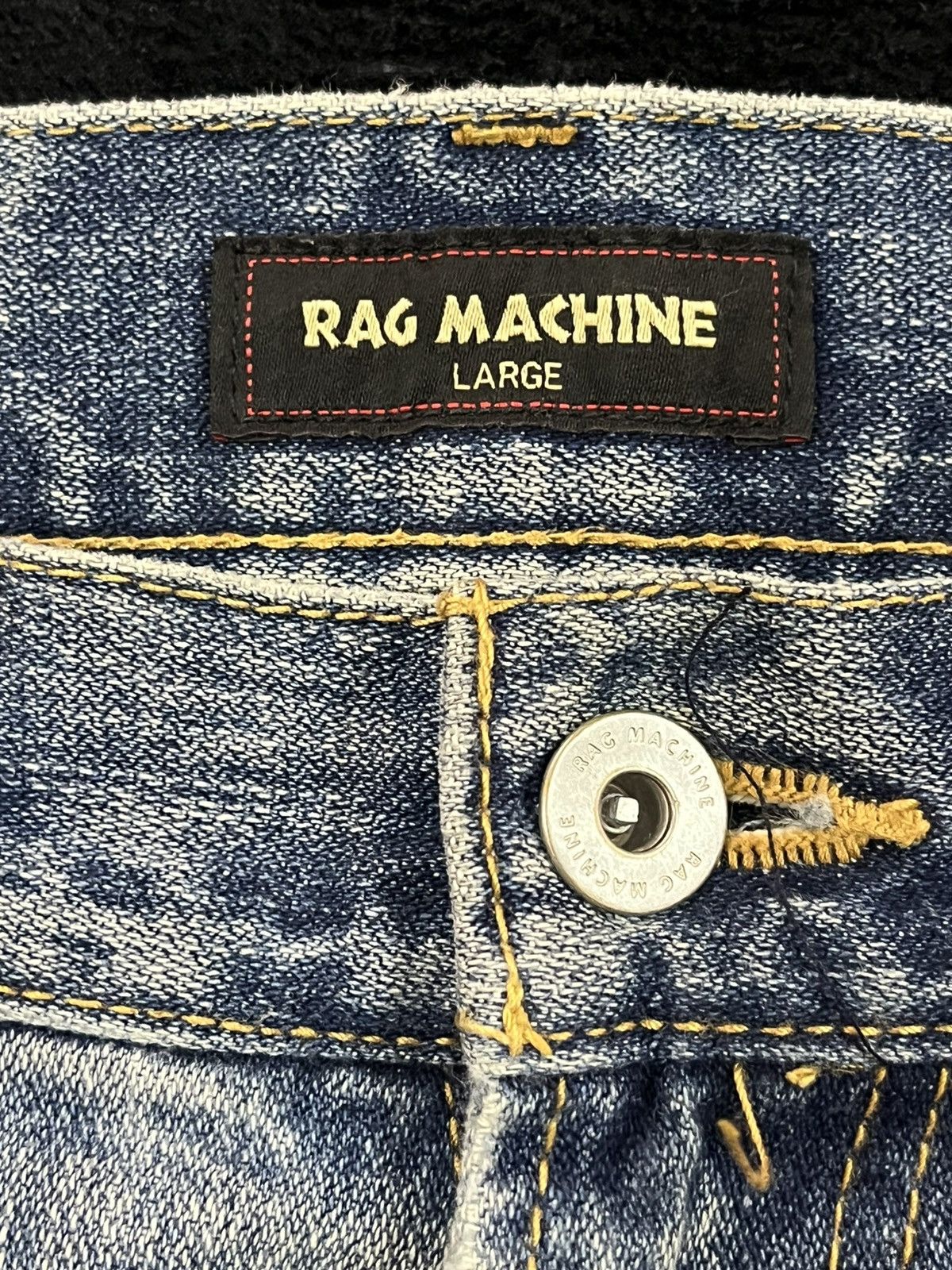 Beauty Beast × Hysteric Glamour × Le Grande Bleu (L.G.B.) Vintage Rag Machine Patchwork Distressed Denim Size US 35 - 8 Thumbnail
