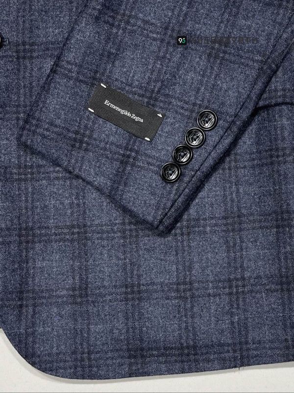 Ermenegildo Zegna Zegna Men's Check Wool Single Blazer. Size US M / EU 48-50 / 2 - 6 Thumbnail