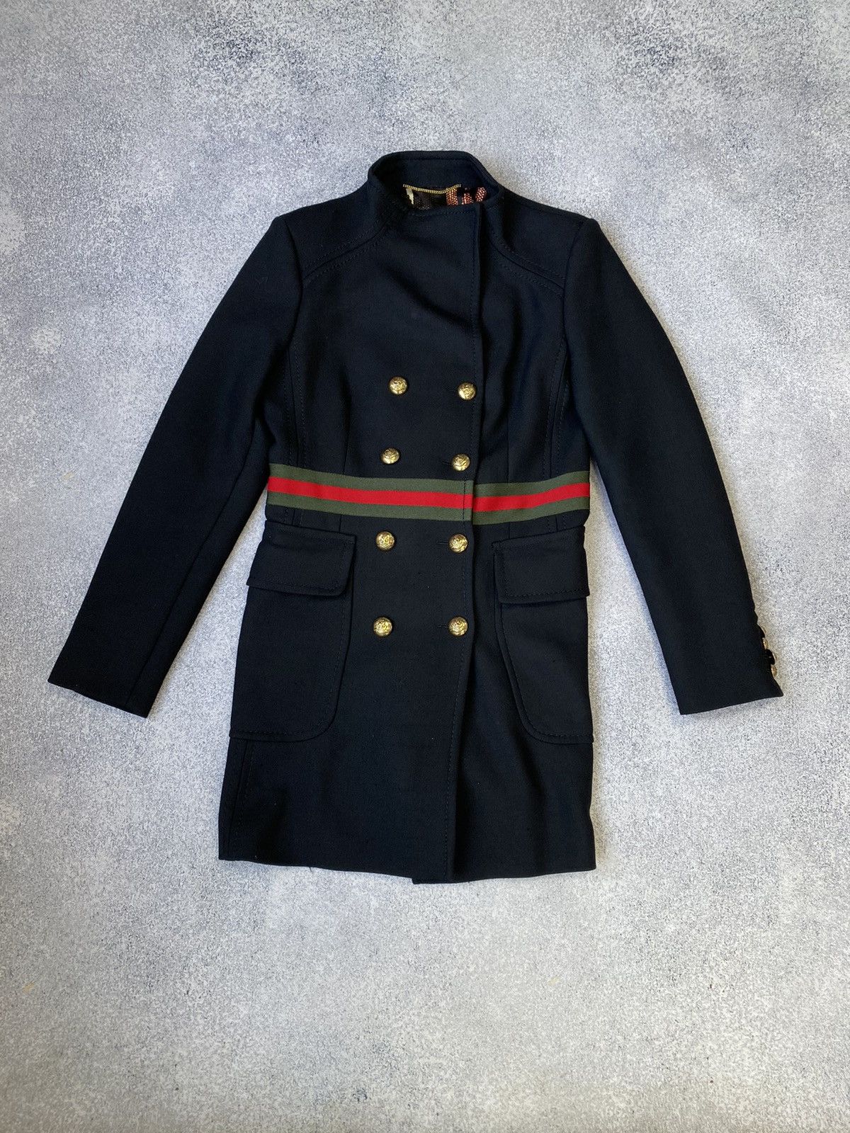 Designer × Vintage Vintage Bazar Deluxe Double Breasted black wool women’s coat Size L / US 10 / IT 46 - 2 Thumbnail