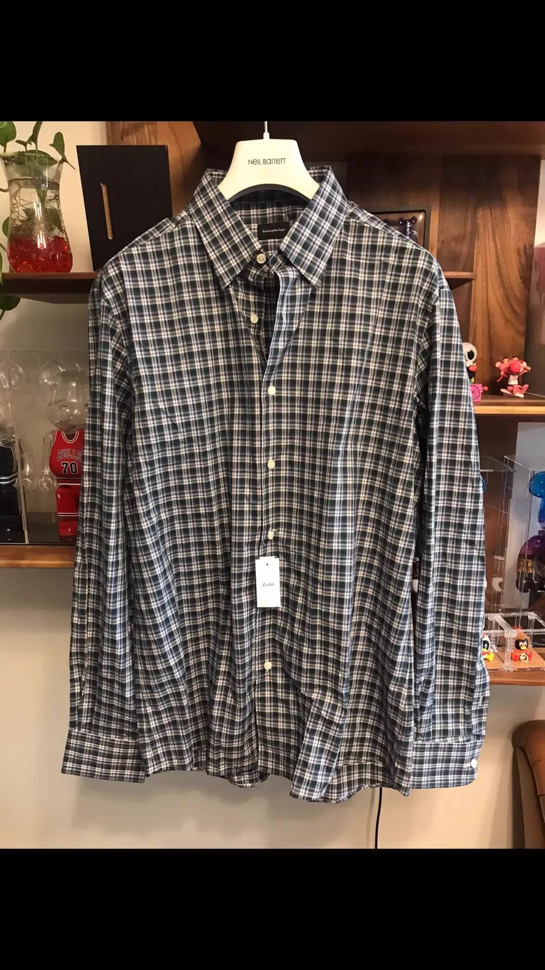 Ermenegildo Zegna Zegna Main Line Cotton Color Block Plaid Shirt L Size US L / EU 52-54 / 3 - 1 Thumbnail
