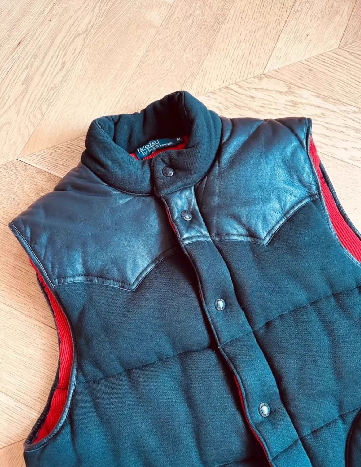 Polo Ralph Lauren Polo Ralph Lauren Lambskin Patchwork Hunting Cotton Vest K18 Size US M / EU 48-50 / 2 - 2 Thumbnail