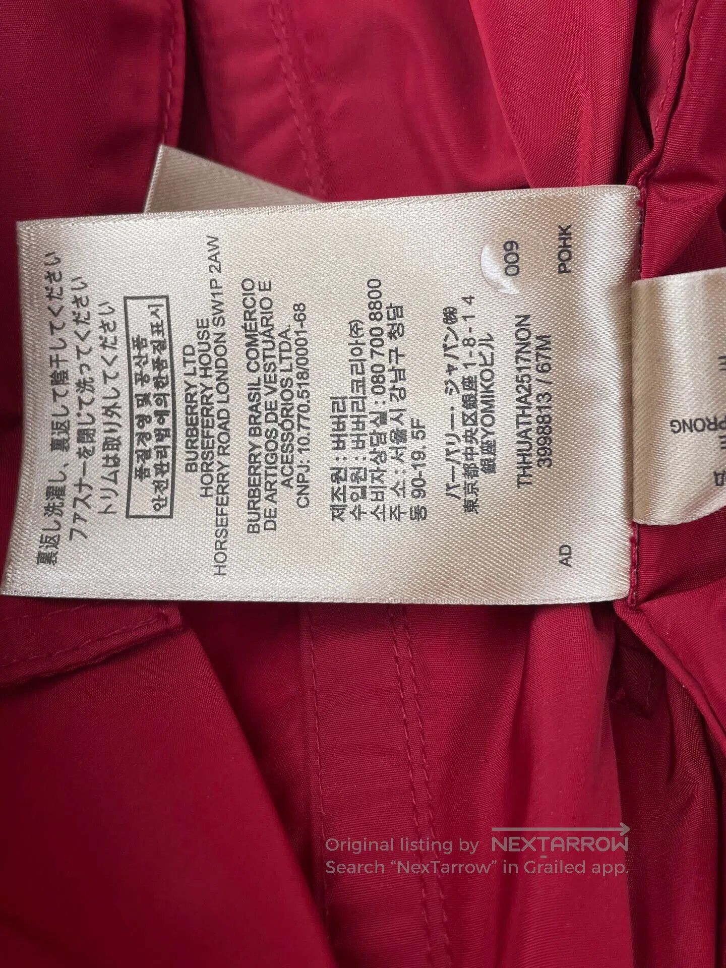 Burberry Burberry Trench Coat in Bright Color. Size XS / US 0-2 / IT 36-38 - 7 Thumbnail