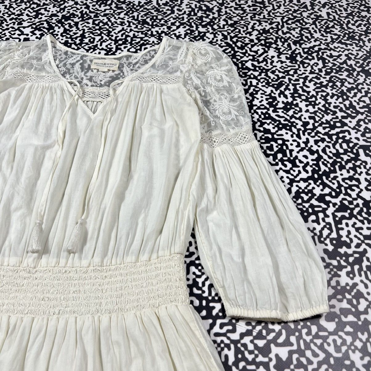 Denim & Supply Ralph Lauren Vintage Y2K Denim & Supple Ralph Lauren Lace Boho Mini Dress Size S / US 4 / IT 40 - 12 Thumbnail