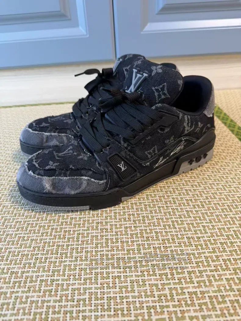 Louis Vuitton Louis Vuitton Black Sabotage Denim Full Print Skateboard S Size US 7 / EU 40 - 1 Thumbnail