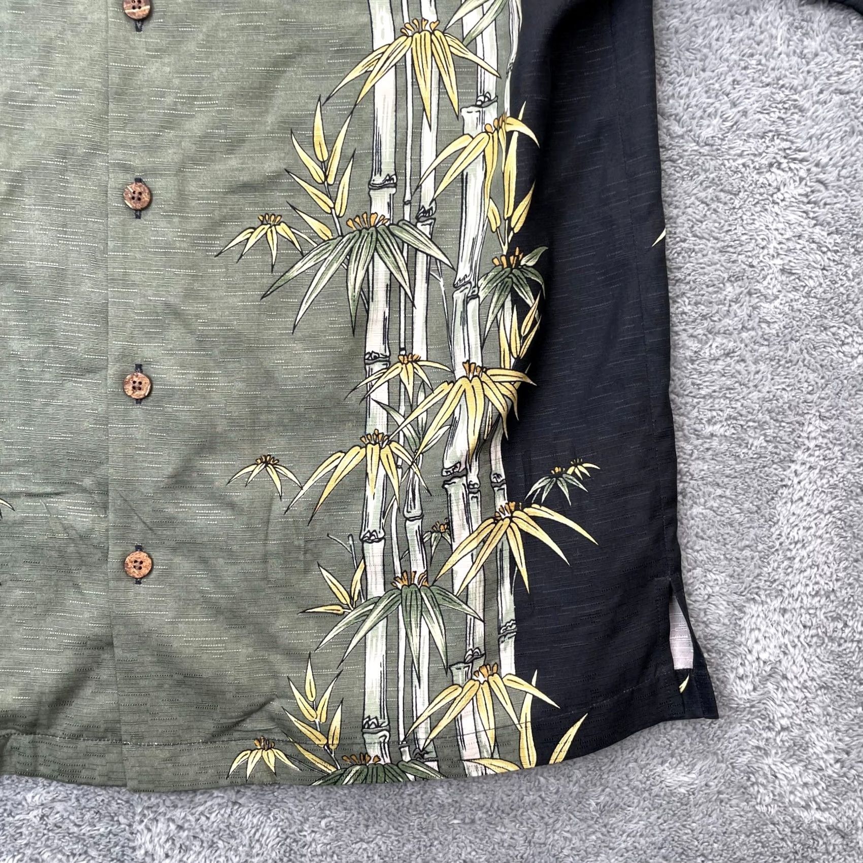 Tommy Bahama Tommy Bahama Shirt Mens Small Black Bamboo Tree Print Hawaiian Silk Button Up Size US S / EU 44-46 / 1 - 4 Thumbnail