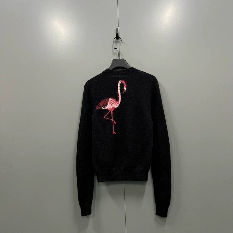 Saint Laurent Paris Saint Laurent ParisBack flamingo print Jersey sweater 2504 Size US XS / EU 42 / 0 - 2 Thumbnail