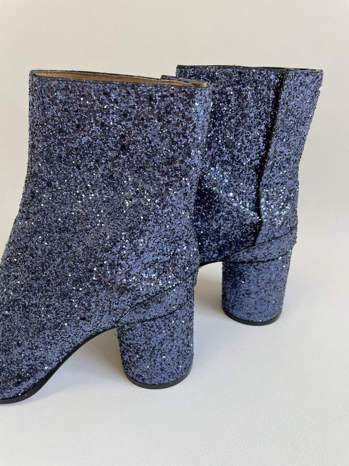 Maison Margiela Metallic Blue Glitter Tabi Boots Size US 6 / IT 36 - 13 Thumbnail