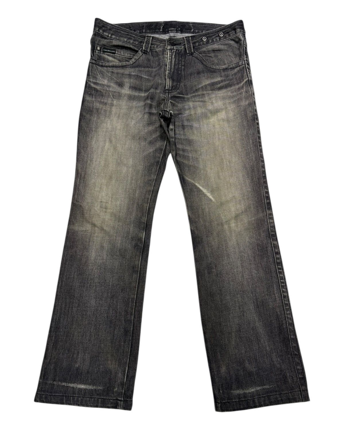 Kapital 🔥CALVIN KLEIN FADED BLACK BOOTCUT FLARE JEANS Size US 34 / EU 50 - 1 Thumbnail