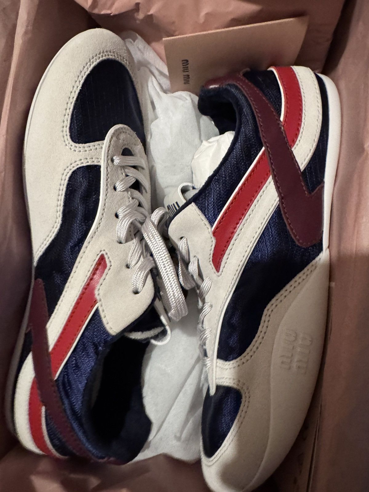 Miu Miu Miu Miu Gymnasium Technical Fabric and Suede Sneakers Size US 8 / IT 38 - 11 Thumbnail