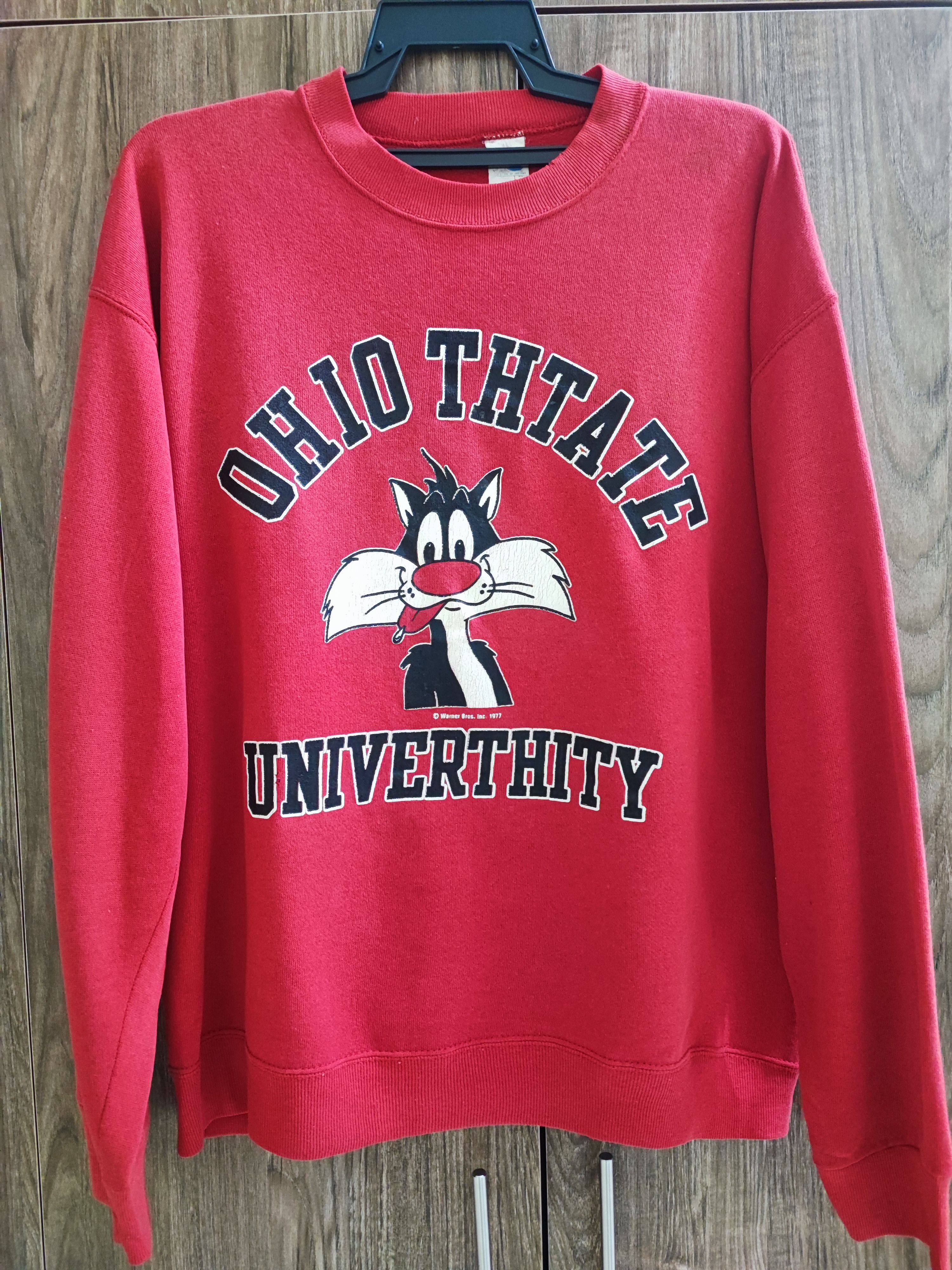 Vintage × Warner Bros Vintage Artex Sweatshirt Sylvester Ohio State University Size US L / EU 52-54 / 3 - 1 Thumbnail
