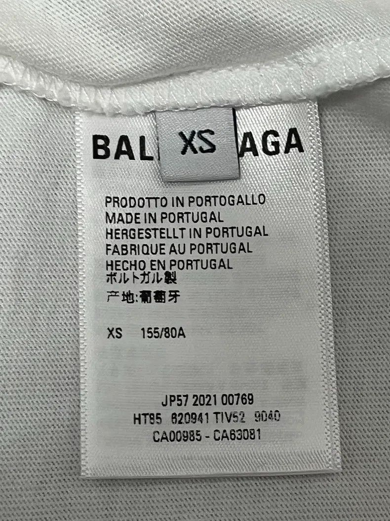 Balenciaga Balenciaga White Wave Short Sleeve T-Shirt Size US XS / EU 42 / 0 - 7 Thumbnail