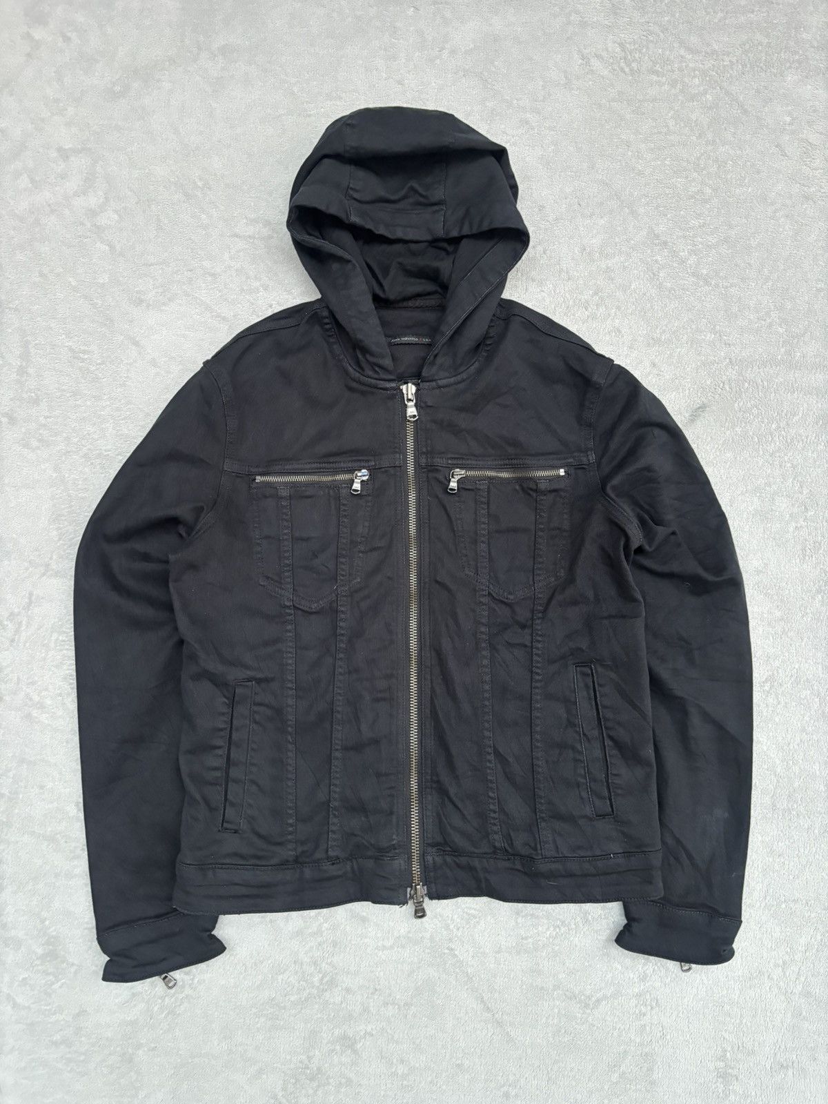 John Varvatos Soft Denim Biker Jacket