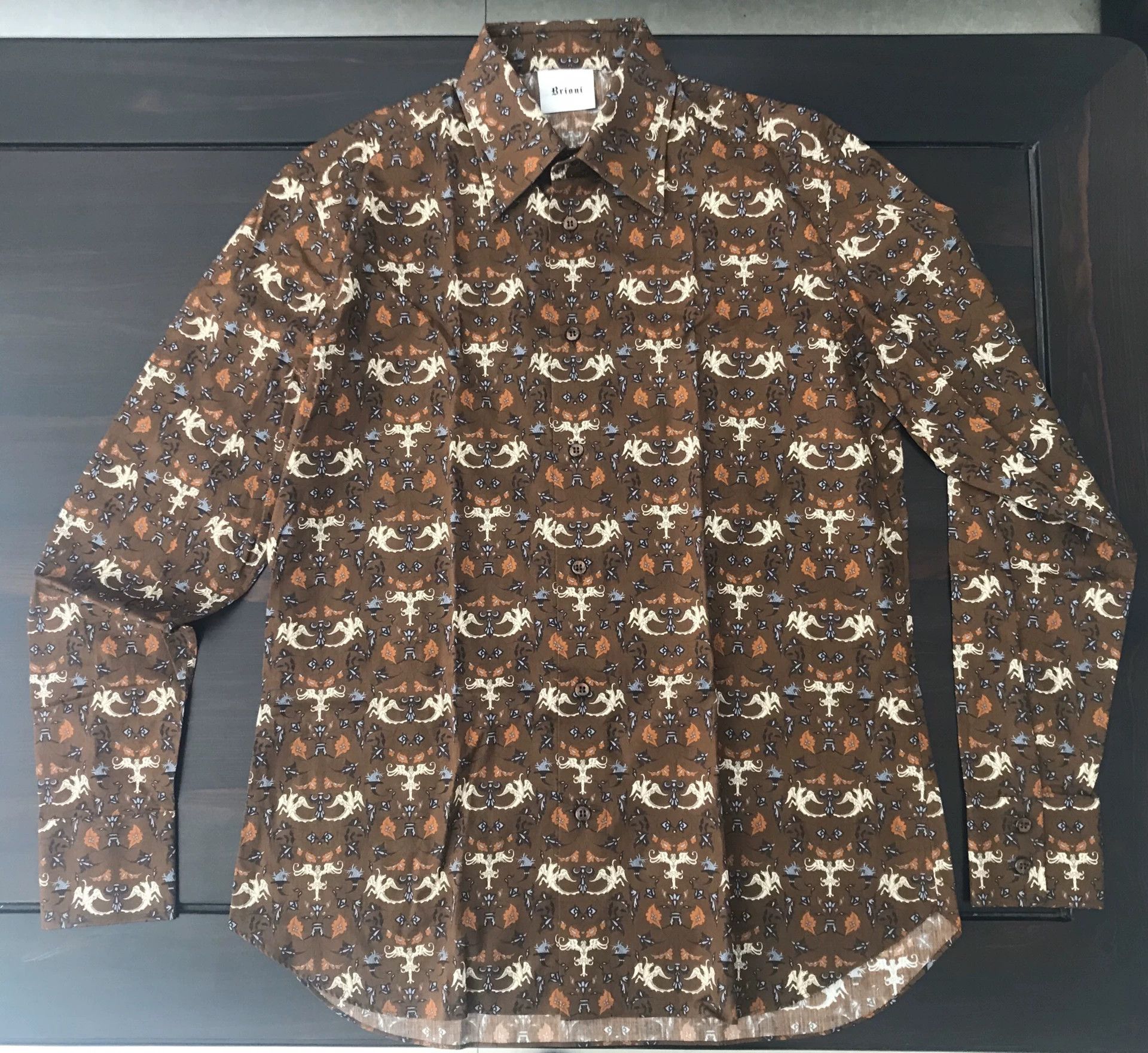 Brioni Italian Brioni Floral Pattern Shirt Size US S / EU 44-46 / 1 - 1 Thumbnail