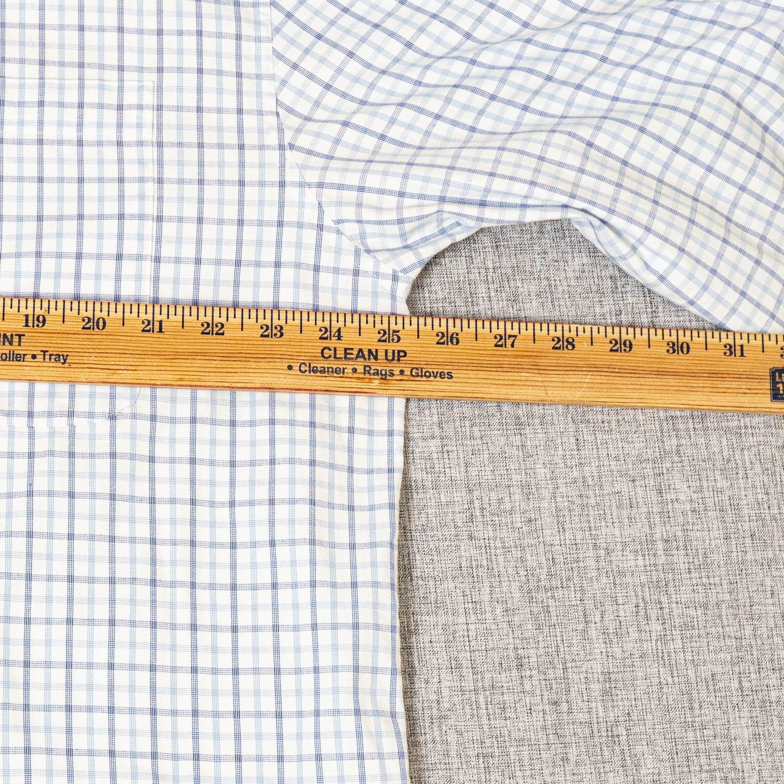 Shanghai Tang Shanghai Tang Blue check Mandarin Collar button down XL Size US XL / EU 56 / 4 - 10 Thumbnail