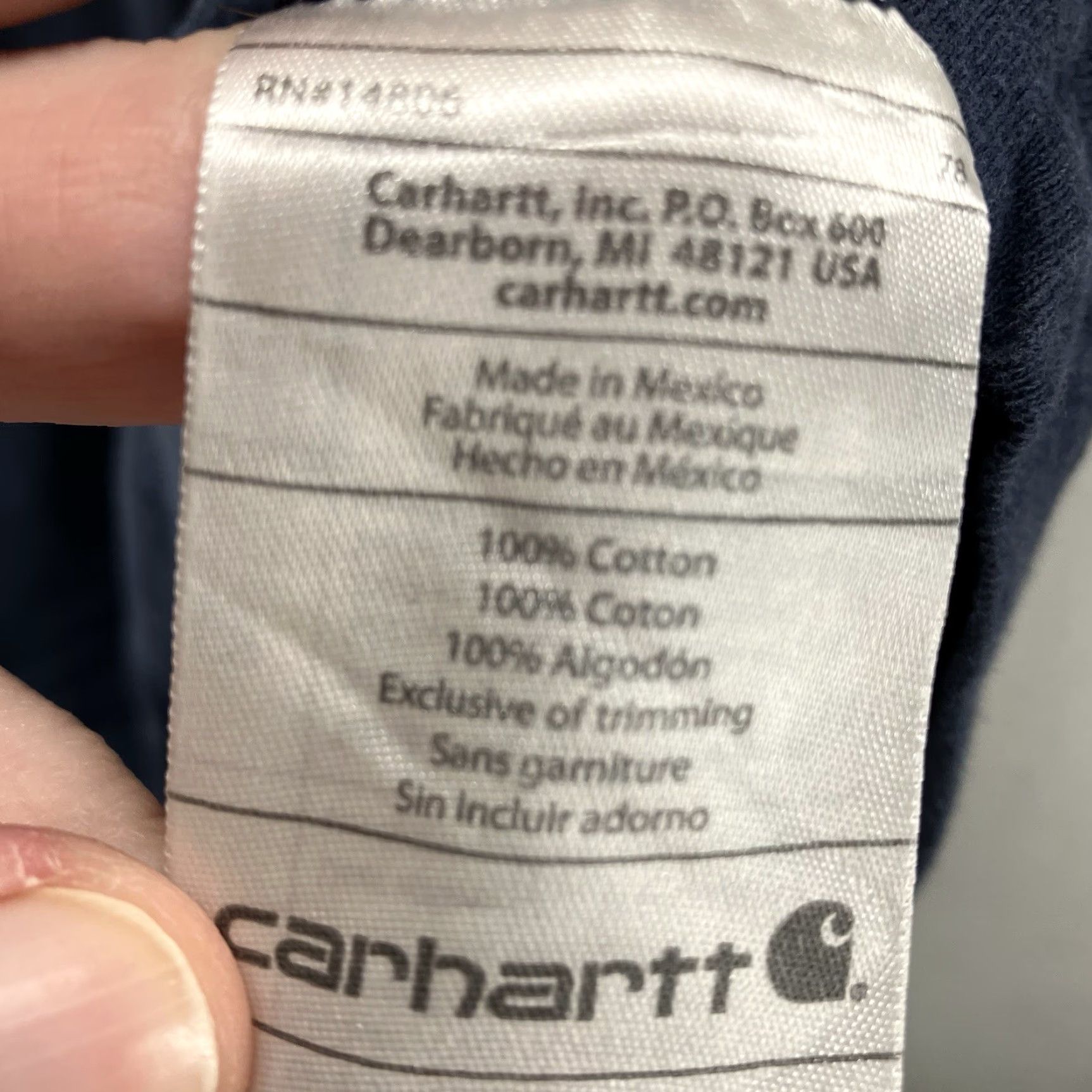 Carhartt Carhartt Shirt Mens XL Short Sleeve T-Shirt Navy Faded 2012 Carhartt Men'S K87 Logo Crew Neck Cotton All Seasons Lightweight Size US XL / EU 56 / 4 - 6 Thumbnail