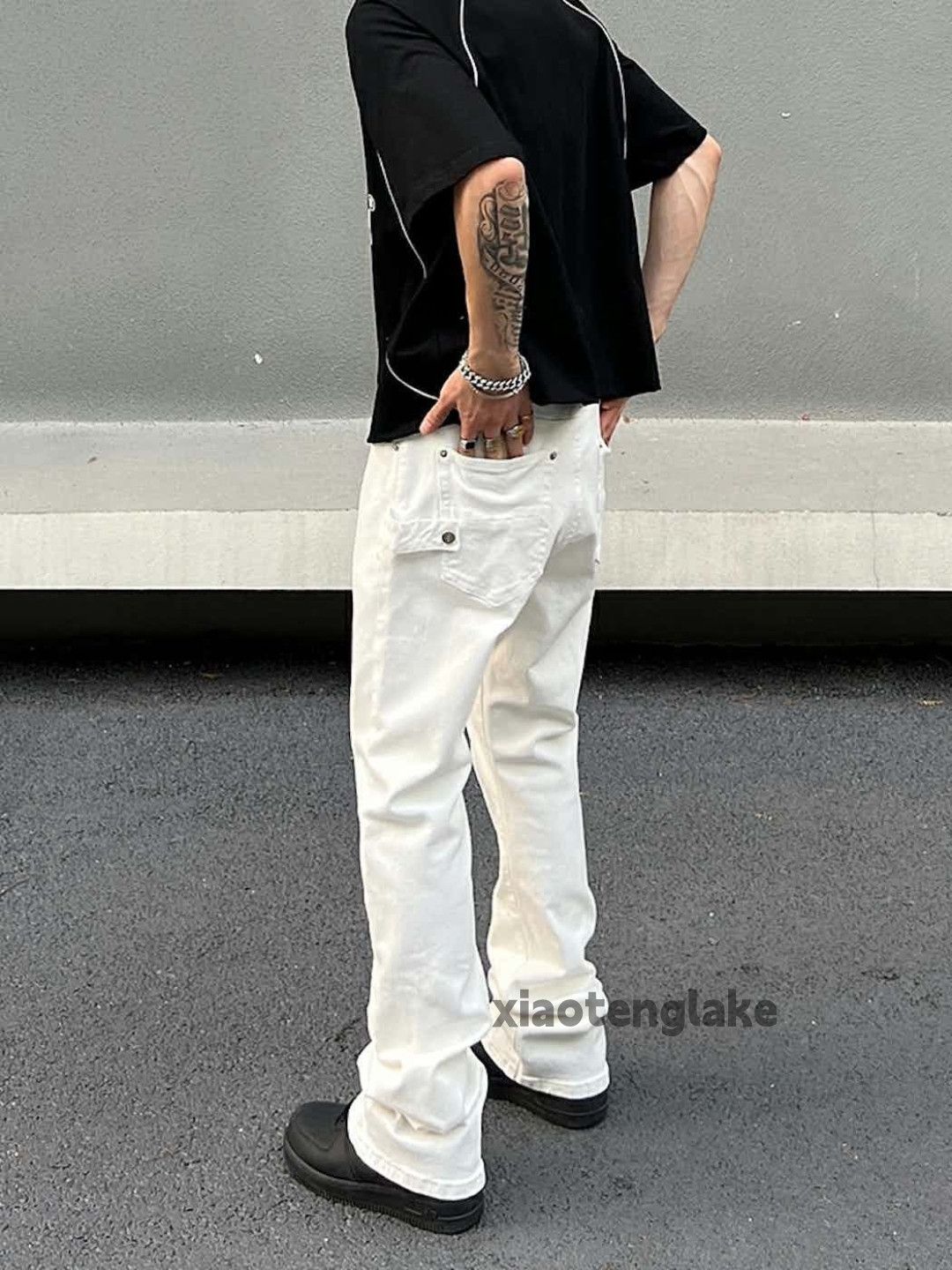 Designer × Jean × Vintage Utility skate hiphop yuppie work carpenter flared jeans Size US 30 / EU 46 - 1 Thumbnail