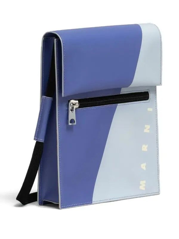 Marni o1w1db11125 Size :OS/Logo-Print Shoulder Bag in Blue Size ONE SIZE - 3 Thumbnail