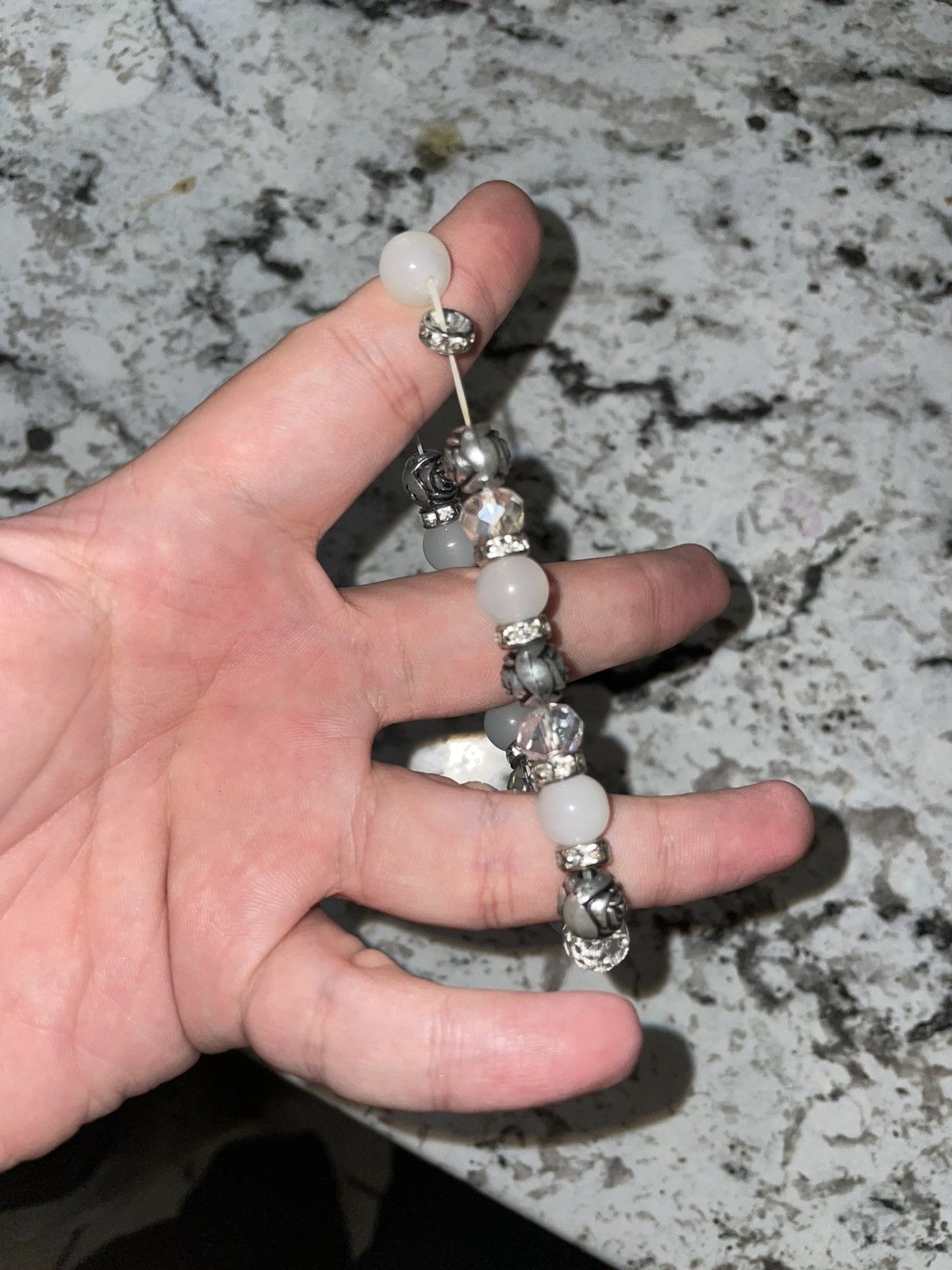 Other Grey and silver beaded bracelet Size ONE SIZE - 1 Thumbnail