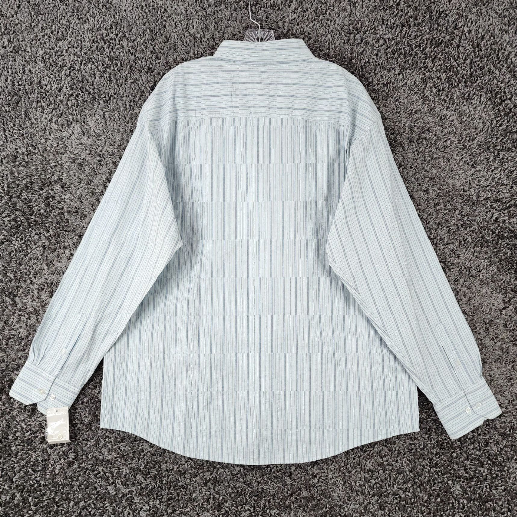 Vintage Linea Dome Shirt Men 2XL Blue Striped Long Sleeve Button-Up Shirt Mens Size US XXL / EU 58 / 5 - 7 Thumbnail