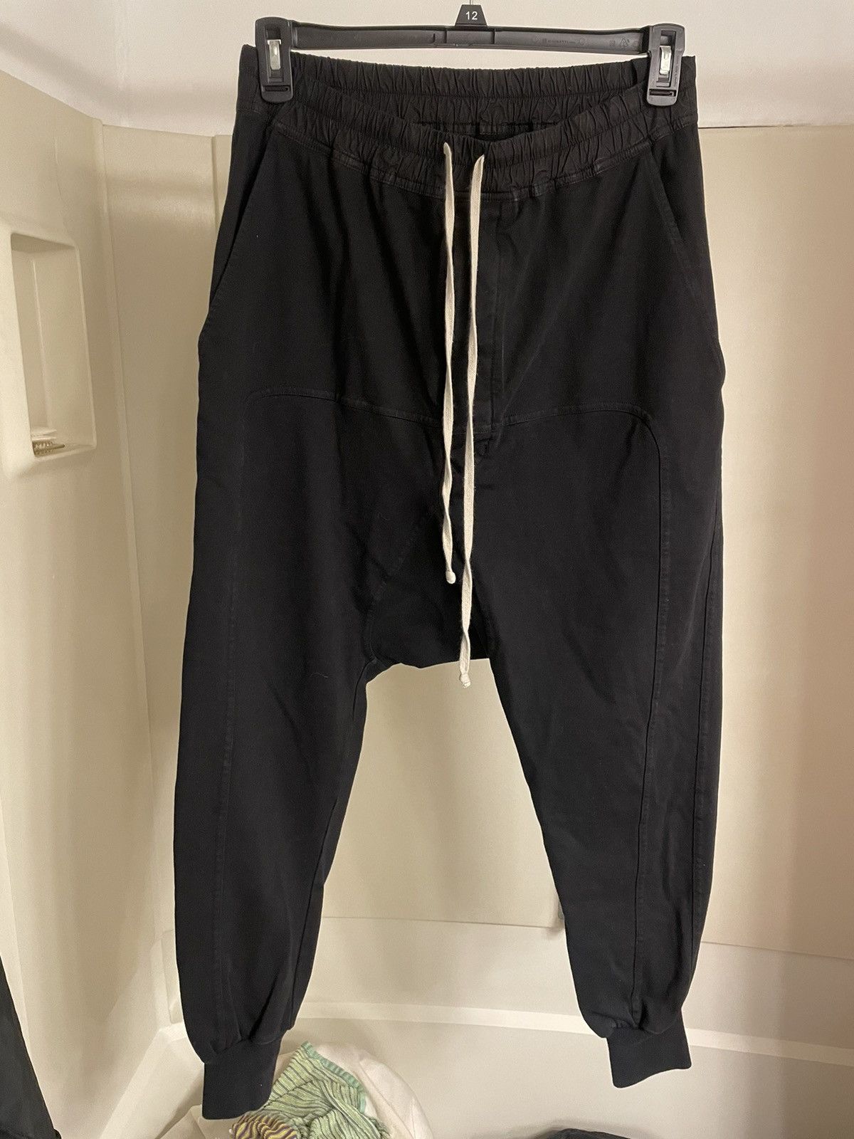 image of Rick Owens Prisoner Pants Rig in Black, Men's (Size 34)
