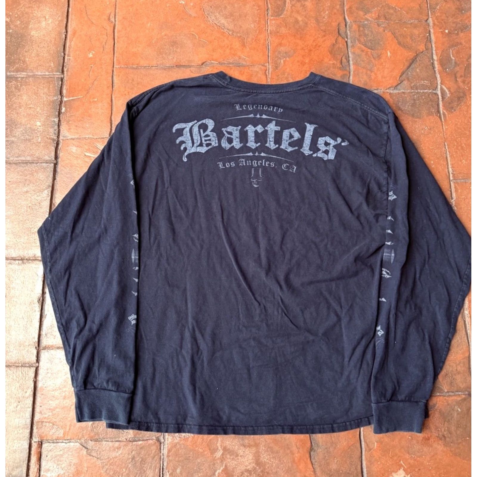 Hanes Y2K Bartels Customs Motorcycle Skull Long Sleeve T-Shirt Affliction Grunge Shirt Mens L Black Hanes Logo Vintage No Size US L / EU 52-54 / 3 - 3 Thumbnail